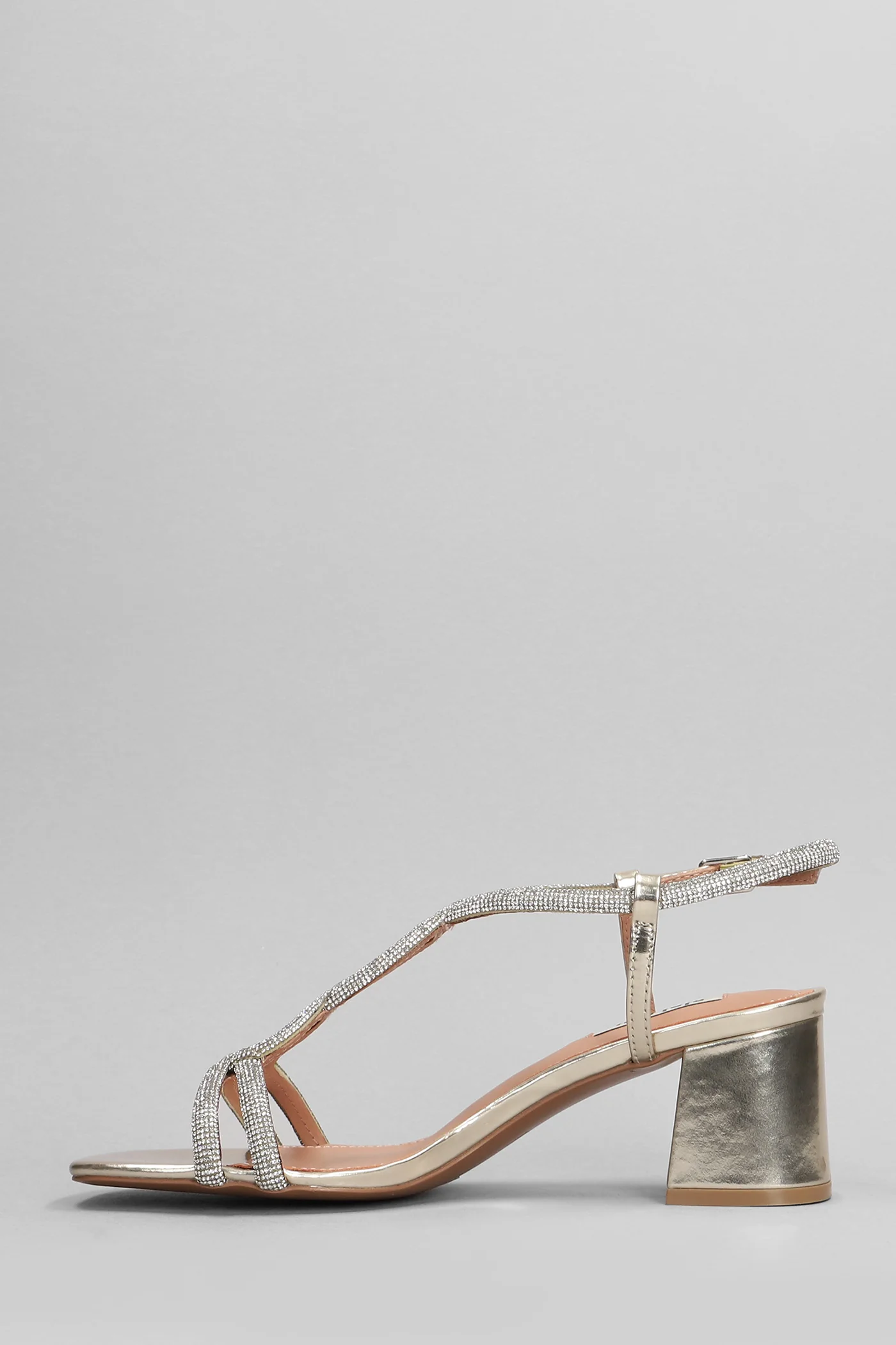 Tansy 60 Sandals in gold leather - Image 3