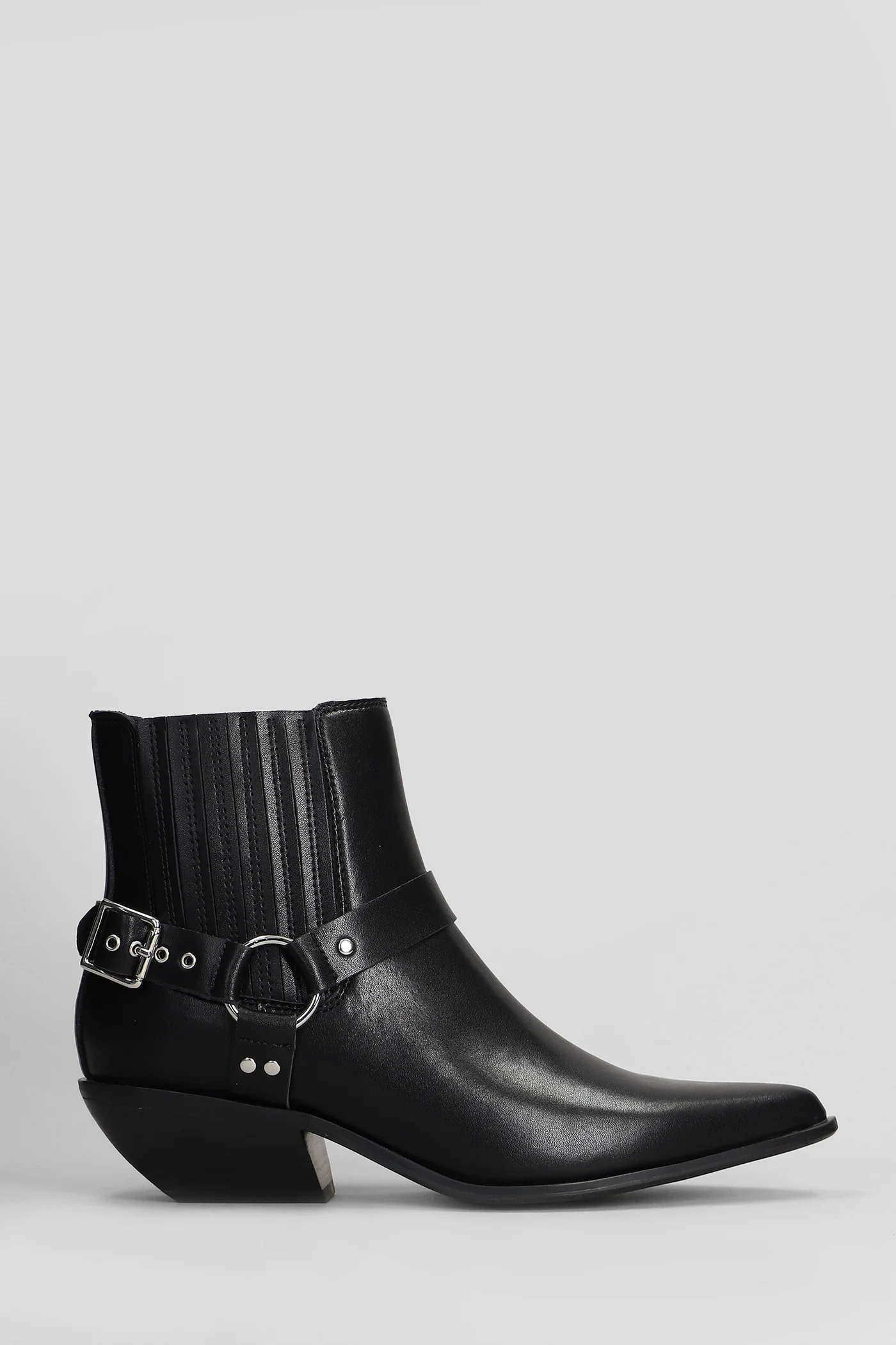 texan Ankle boots in black leather