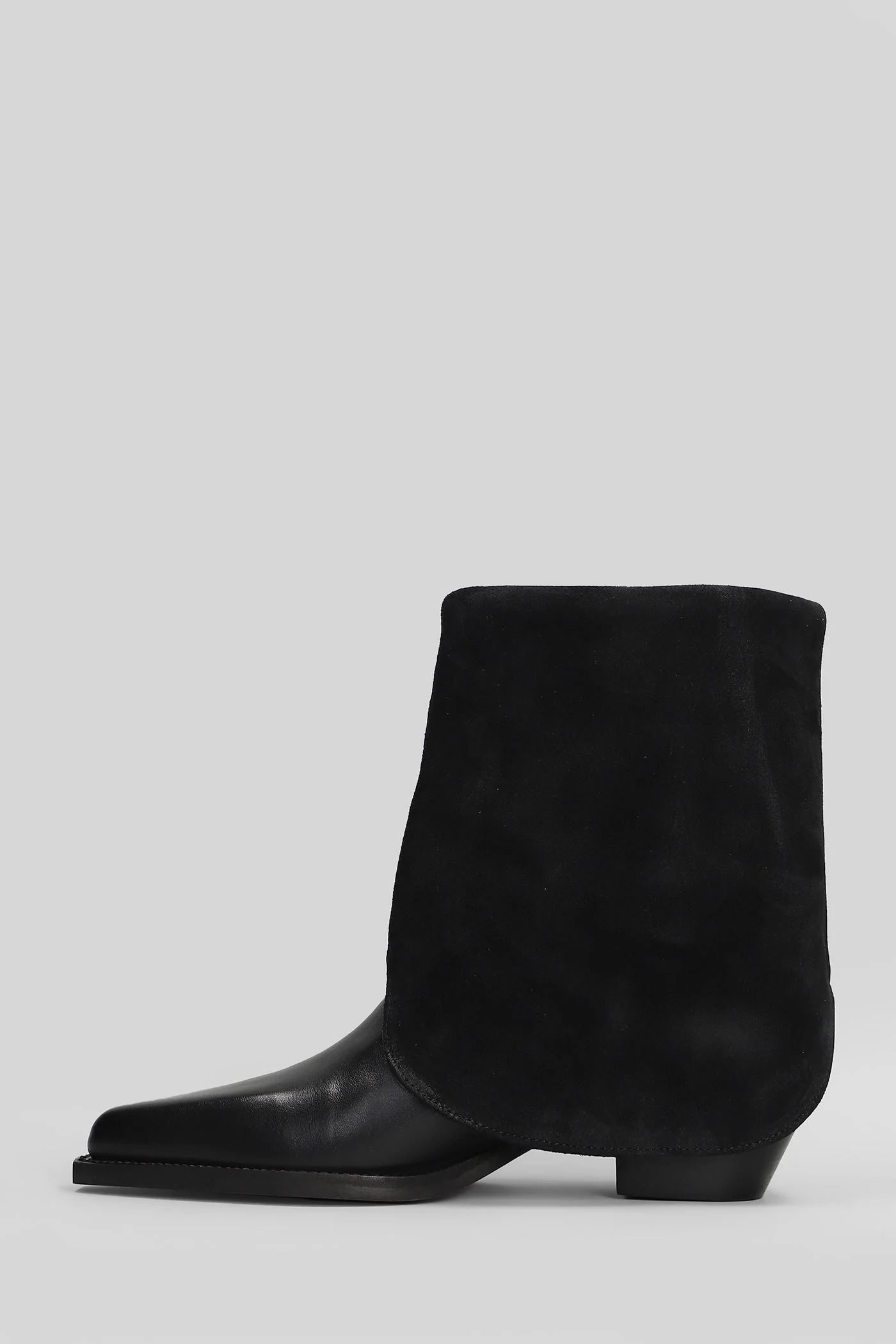 texan Ankle boots in black suede and leather - Image 3