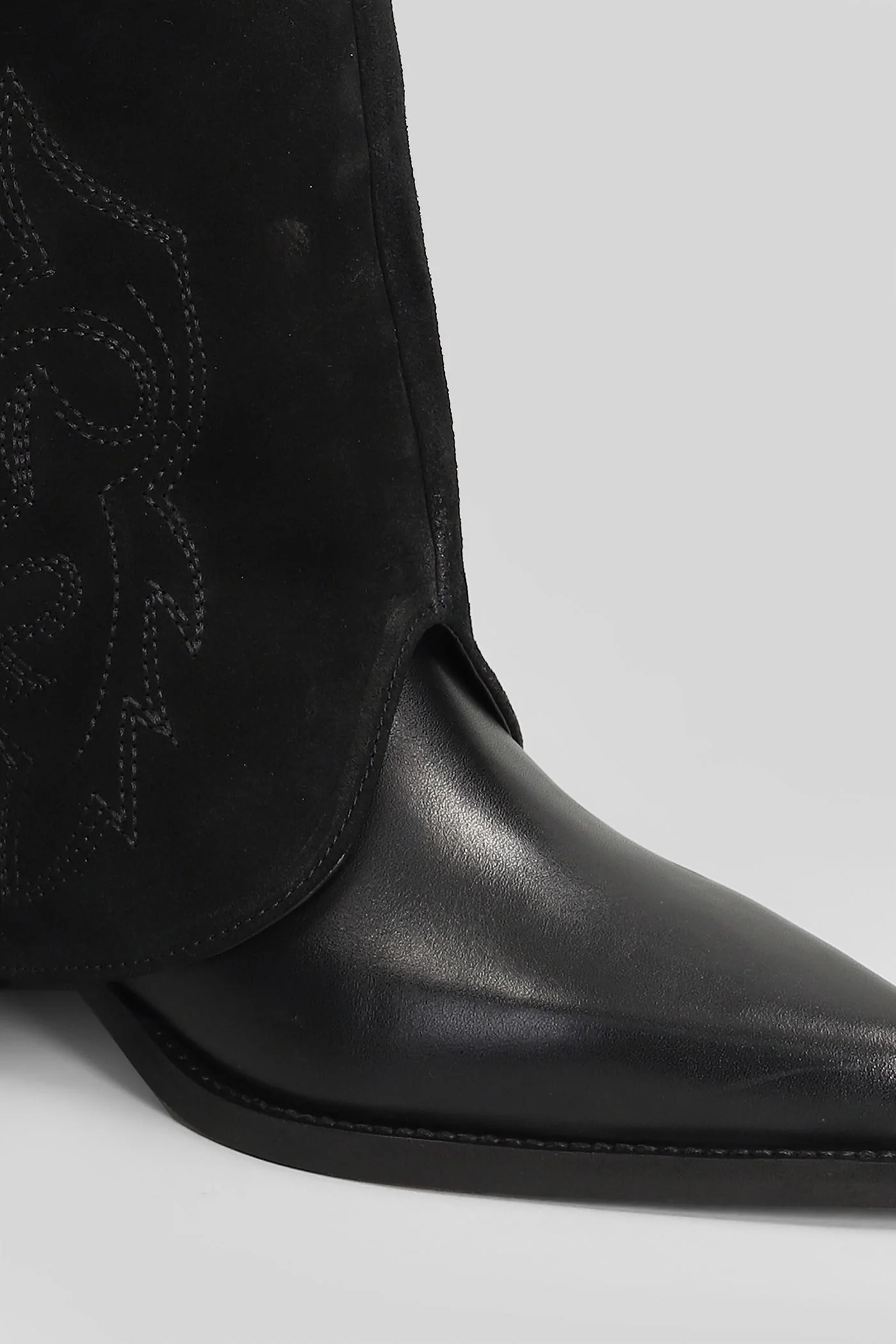 texan Ankle boots in black suede and leather - Image 5