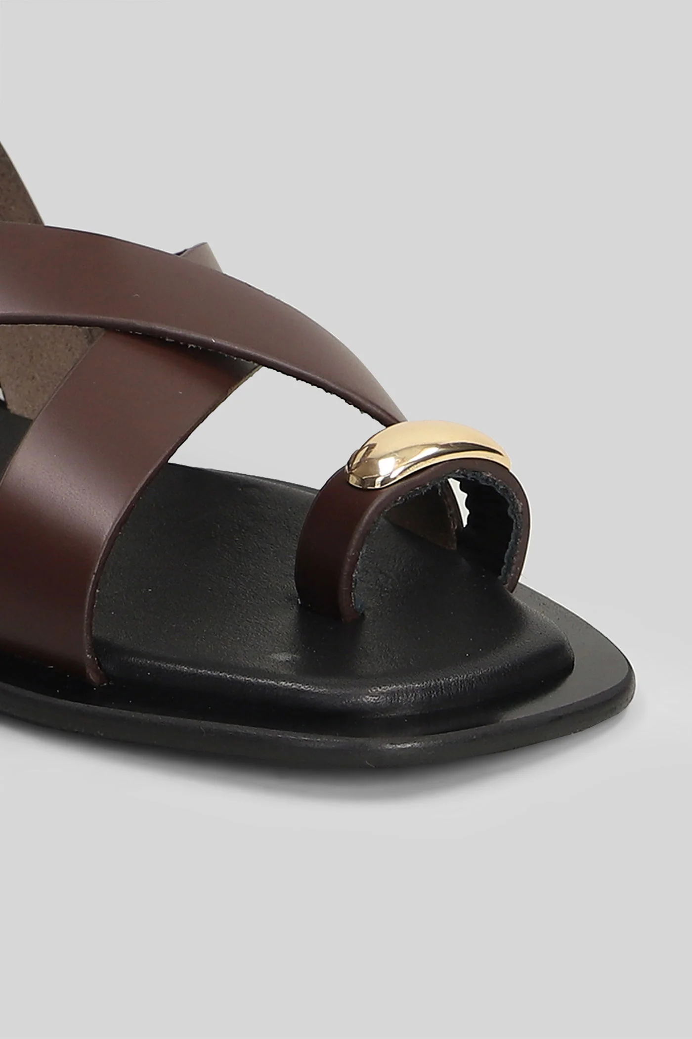 Vaz Flats in brown leather - Image 4