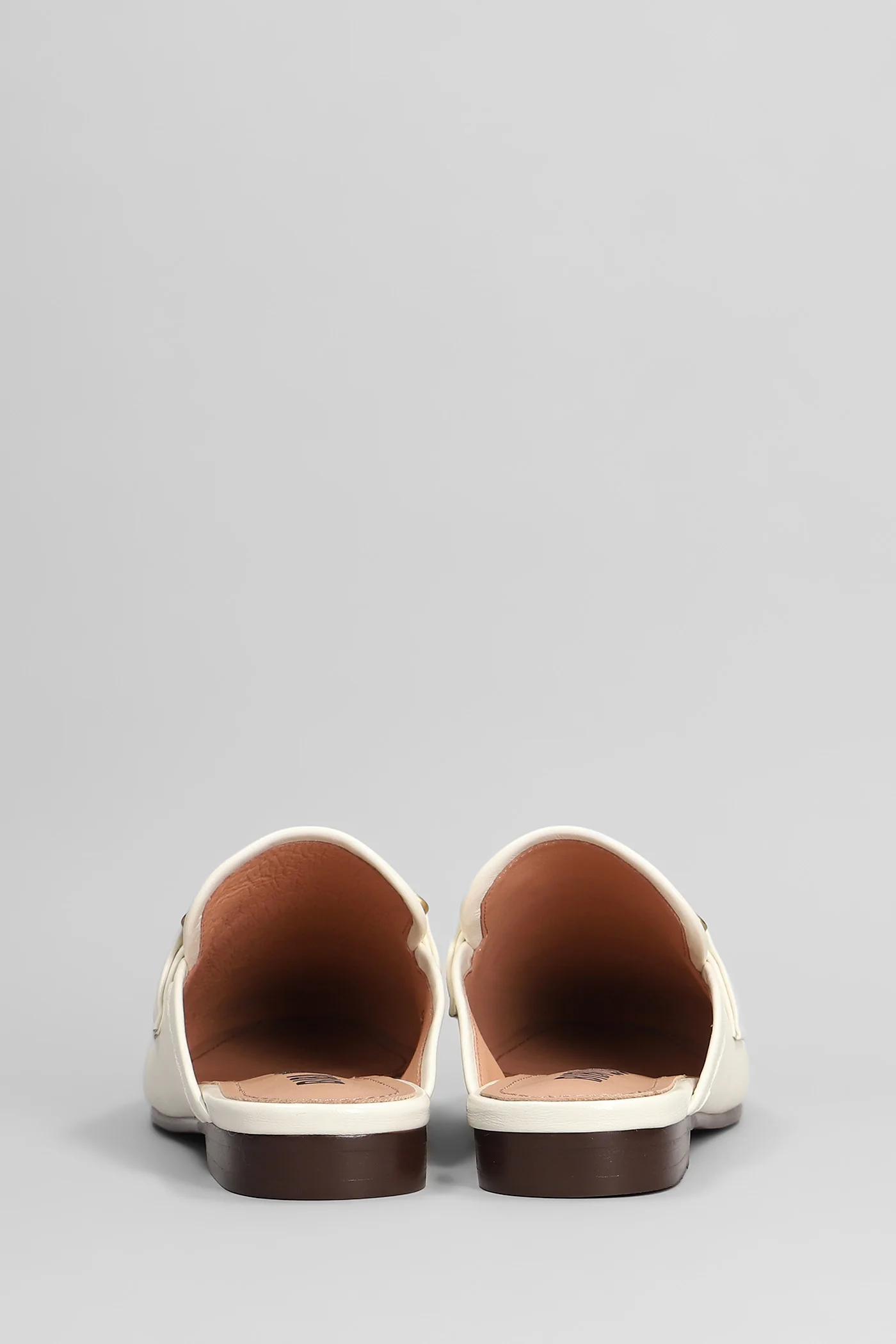Vela Loafer Slipper-Mule in white leather - Image 4