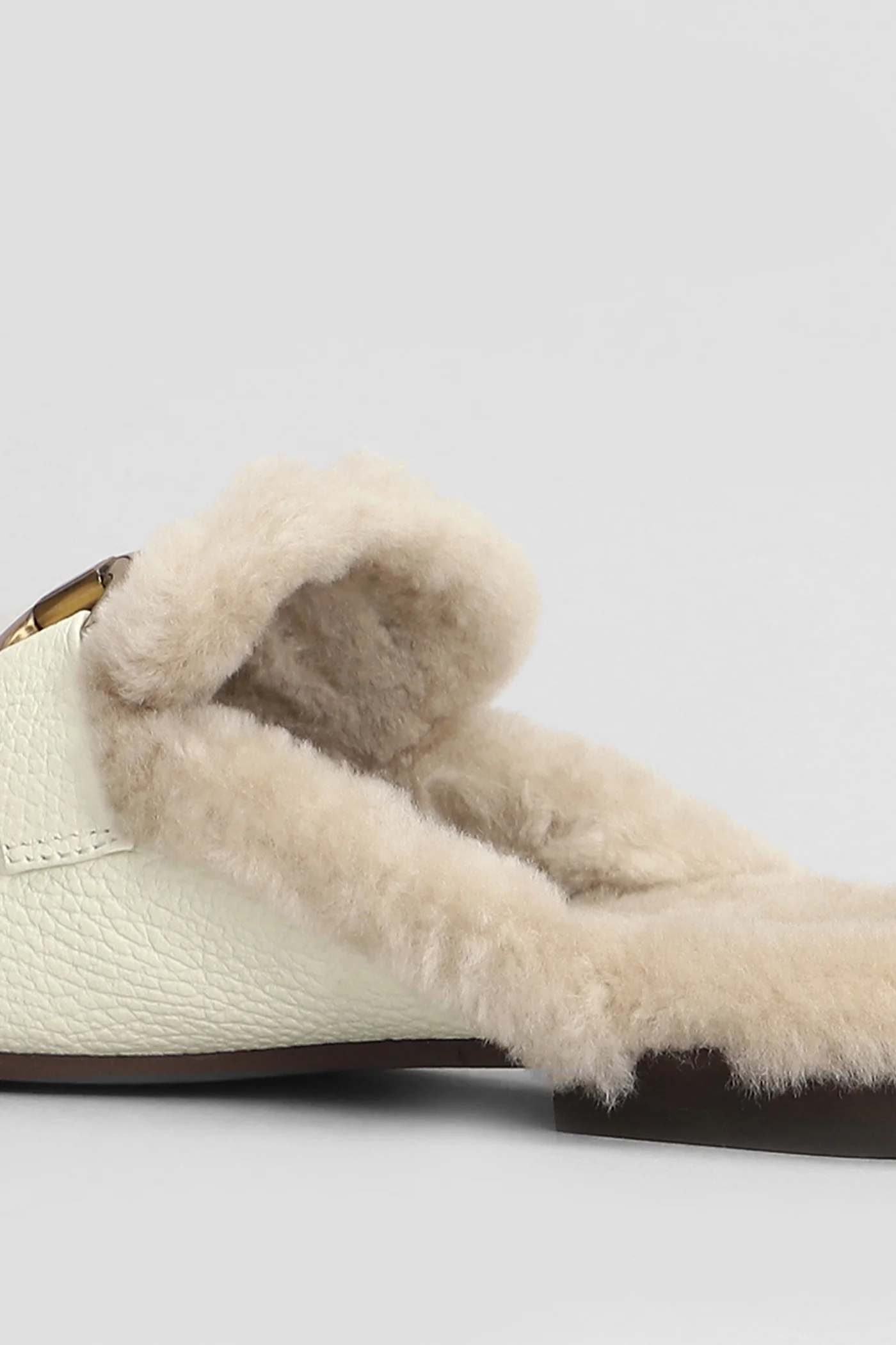 Vela Slipper Slipper-Mule in white leather - Image 5
