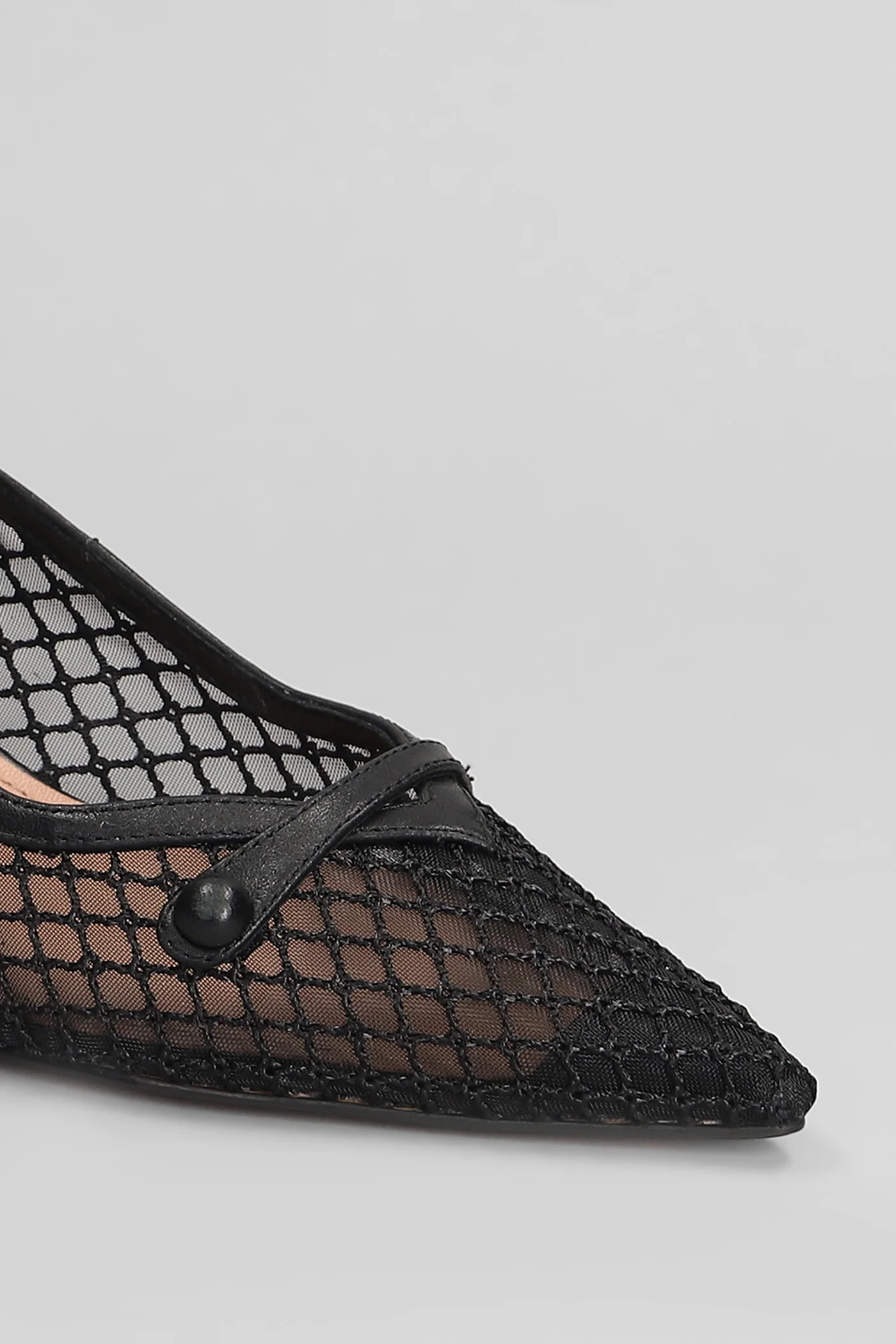 Xaia 55 Pumps in black leather and fabric - Image 35