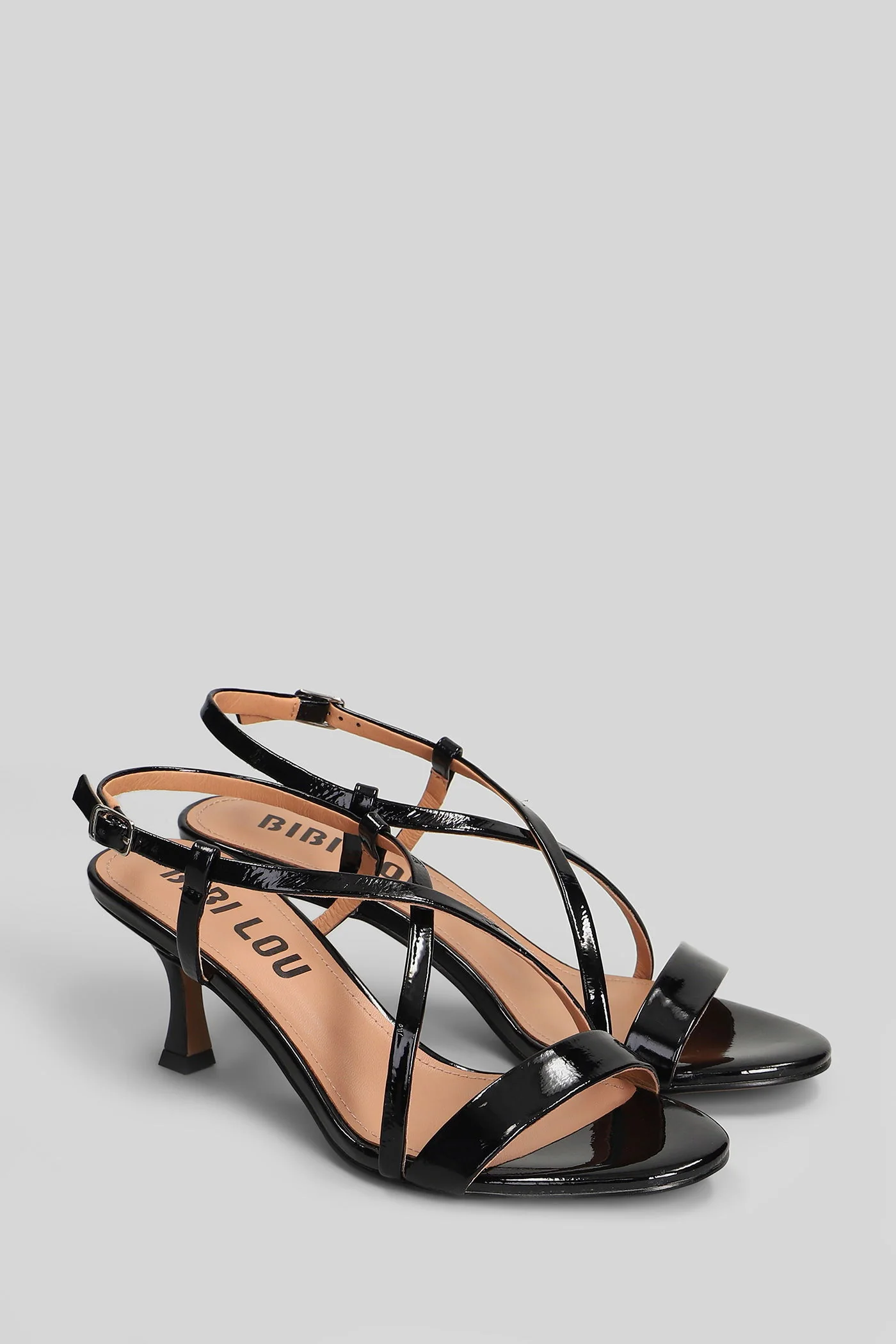Zafiro 70 Sandals in black patent leather - Image 2