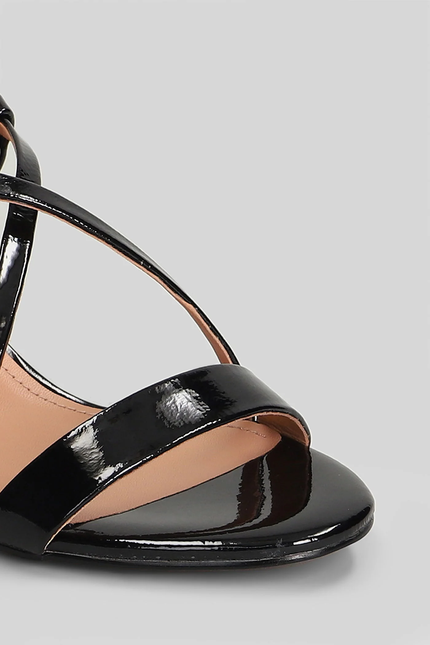 Zafiro 70 Sandals in black patent leather - Image 5
