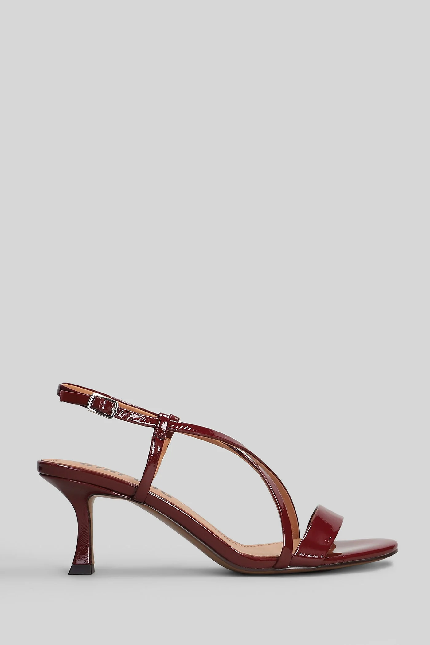 Zafiro 70 Sandals in bordeaux patent leather