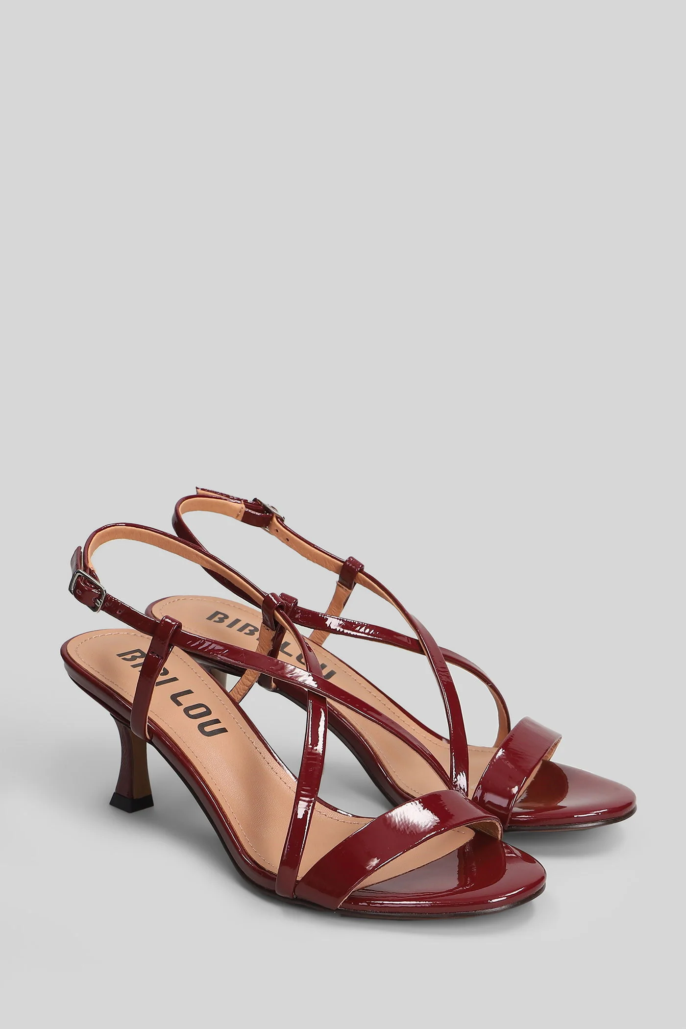 Zafiro 70 Sandals in bordeaux patent leather - Image 2