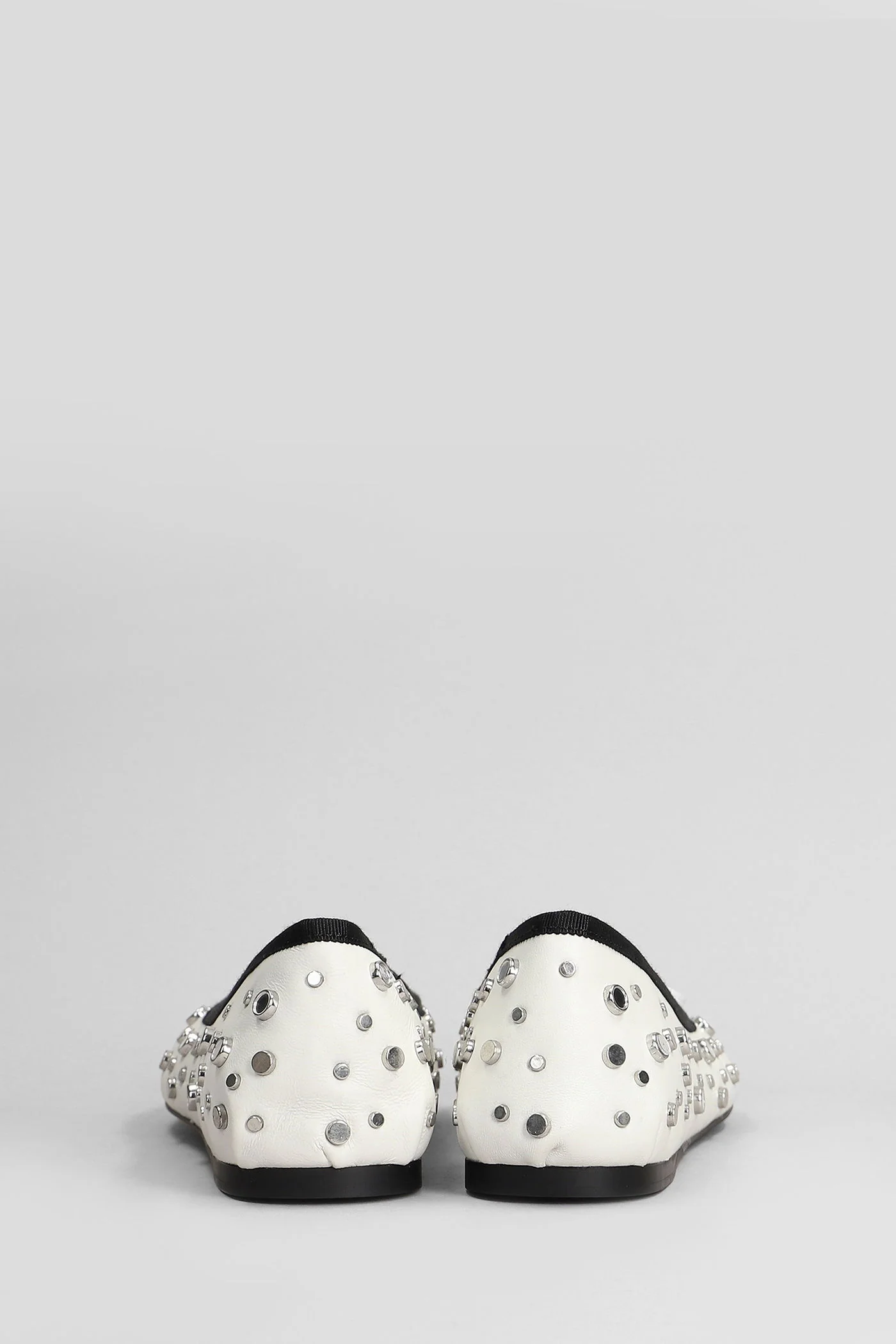 Zuri Flat Ballet flats in white leather - Image 4
