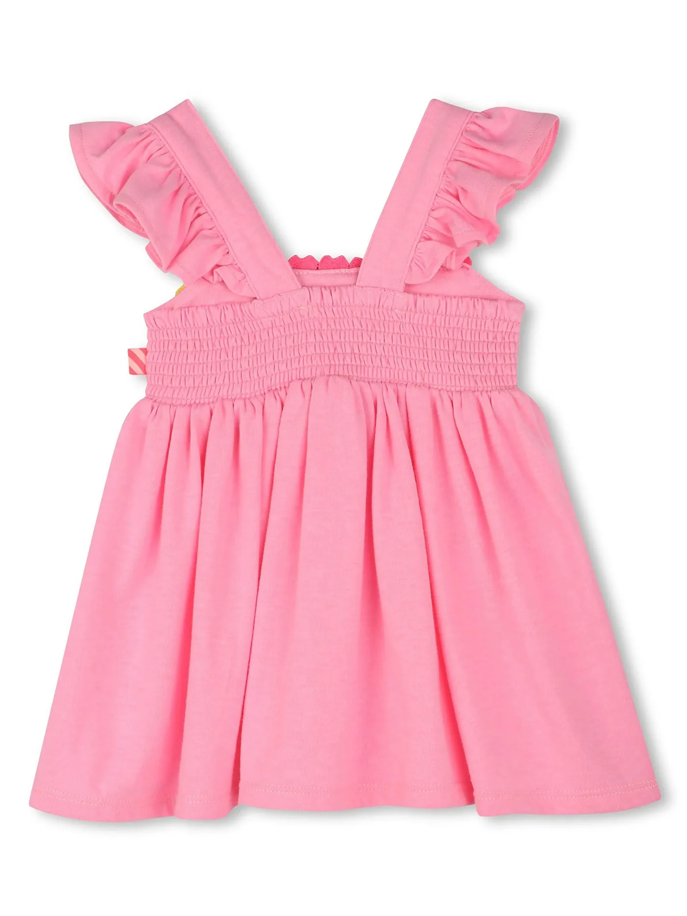 Dress woman  in rose-pink polyester - Image 2