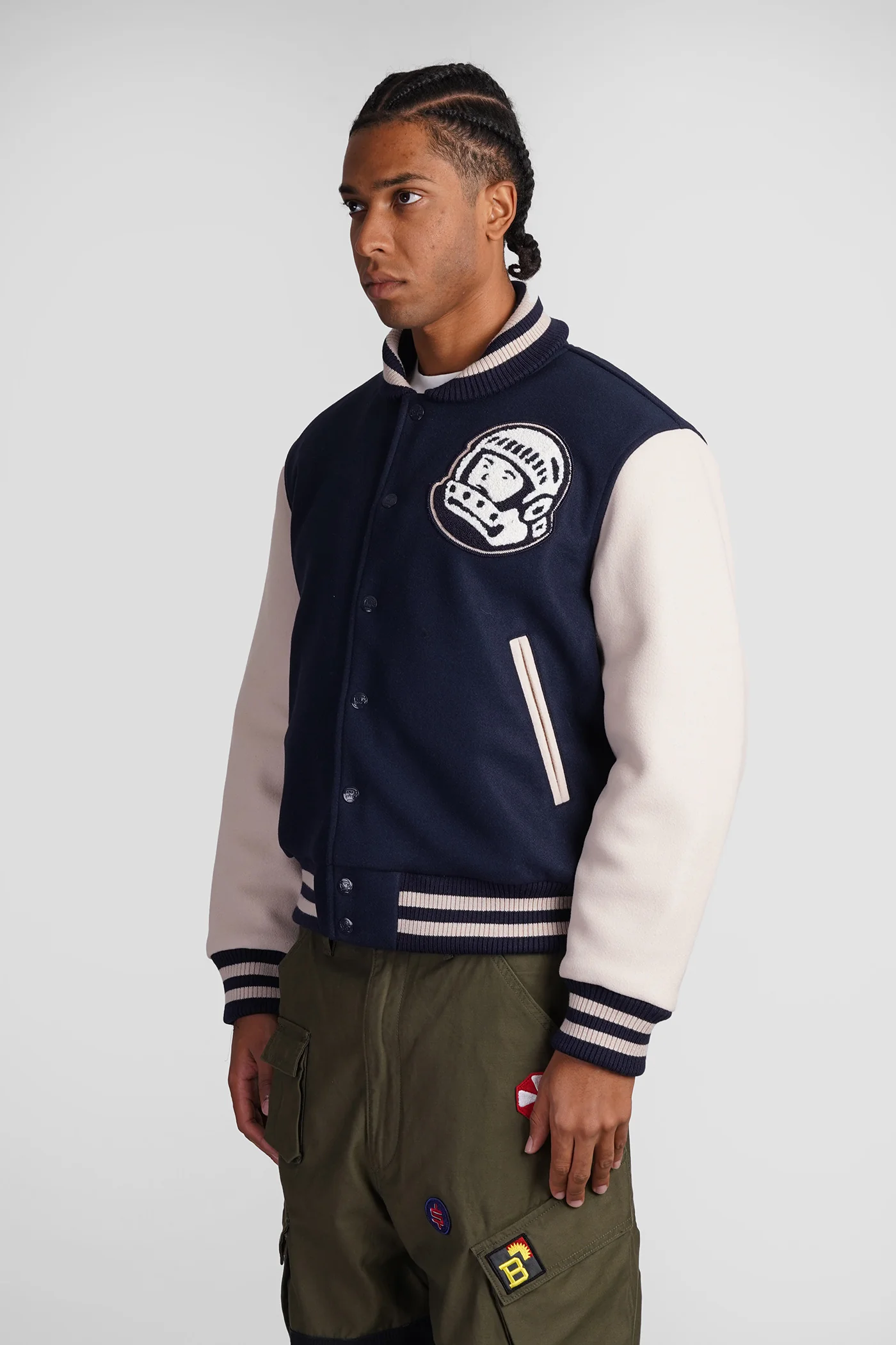 Bomber Jacket in blue polyester - Image 4