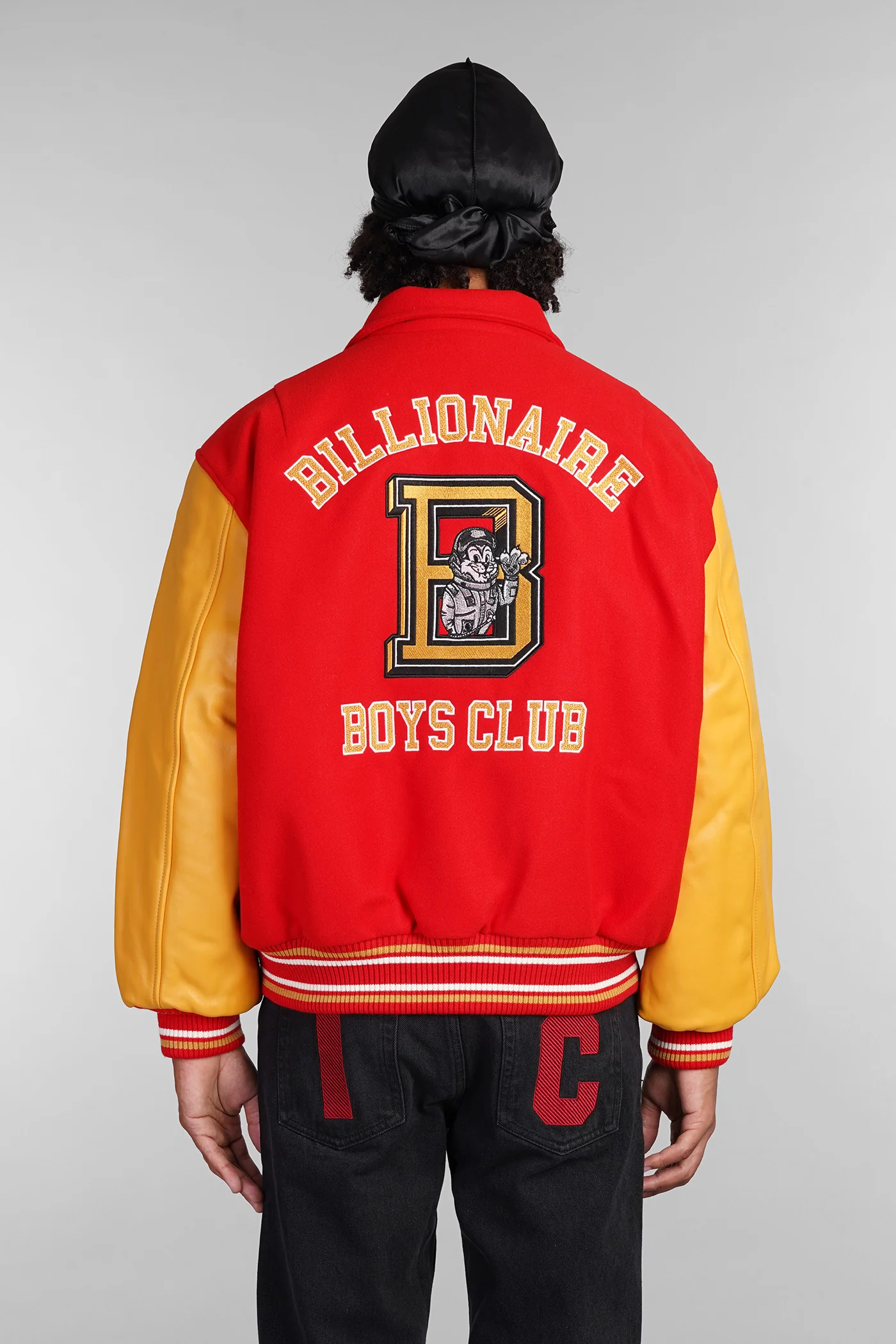 Bomber Jacket in red polyester - Image 3