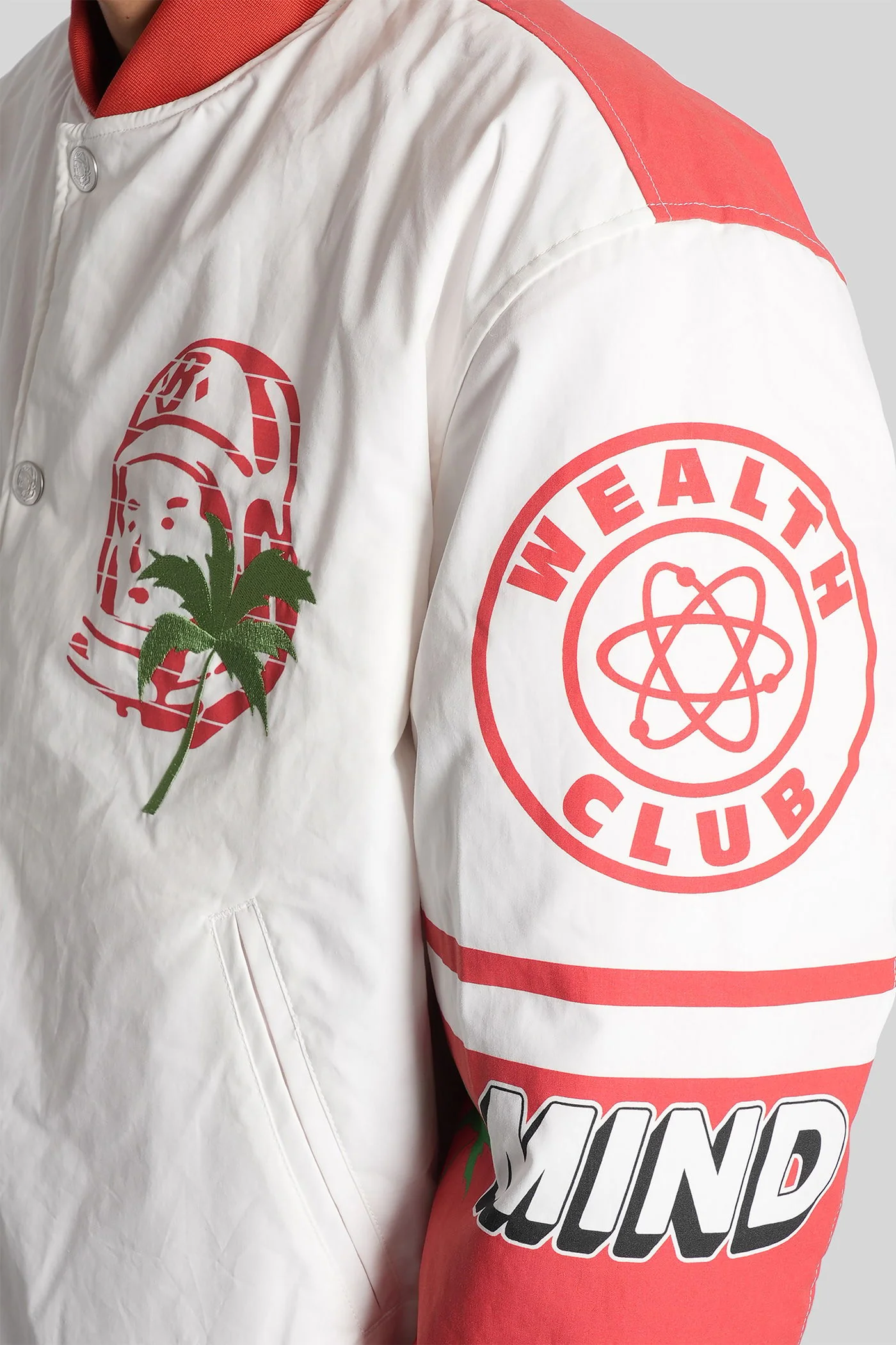 Bomber Jacket in white cotton - Image 5