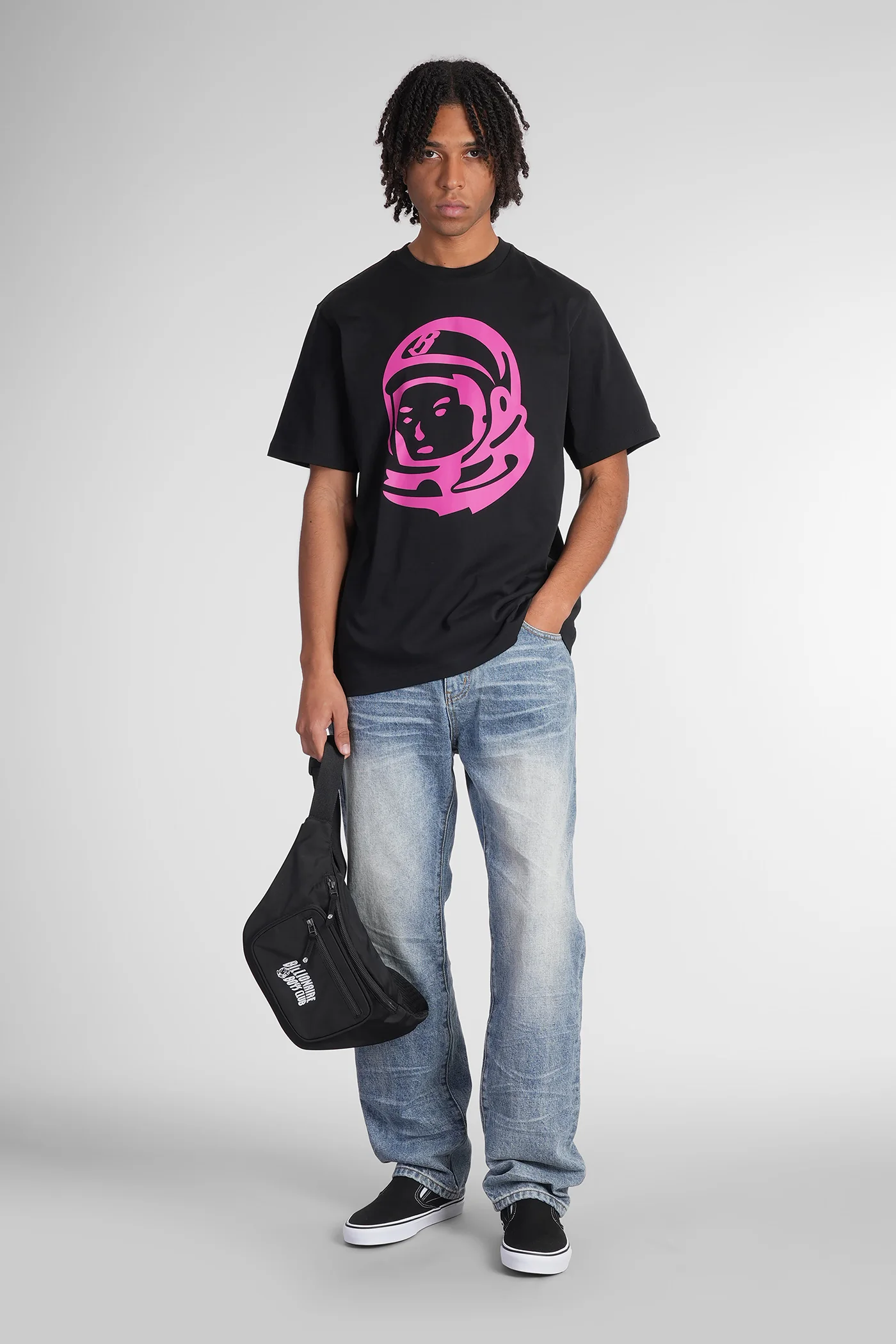 T-Shirt in black cotton - Image 2
