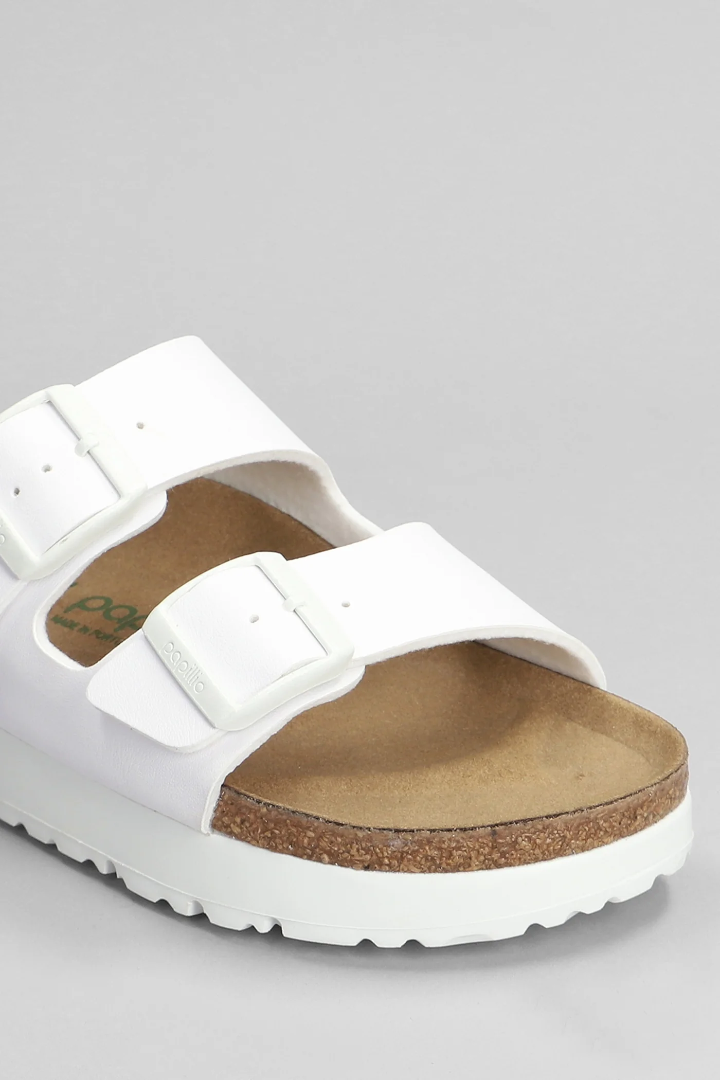 Arizona Platform Flats in white leather - Image 5