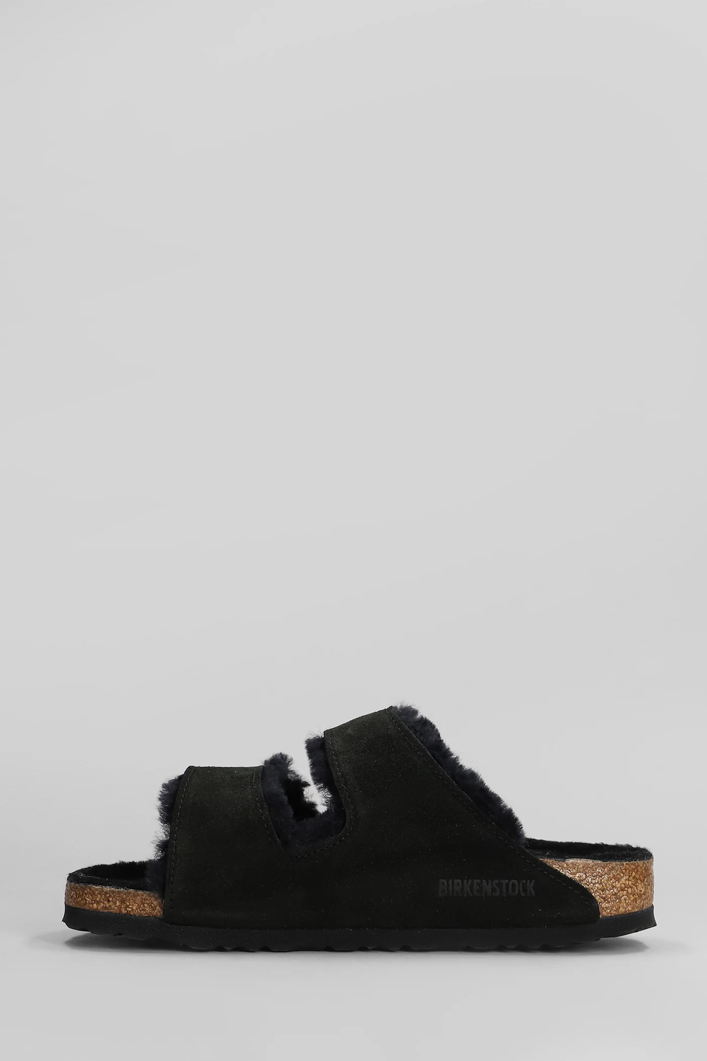 Arizona Shearling Flats in black suede - Image 3
