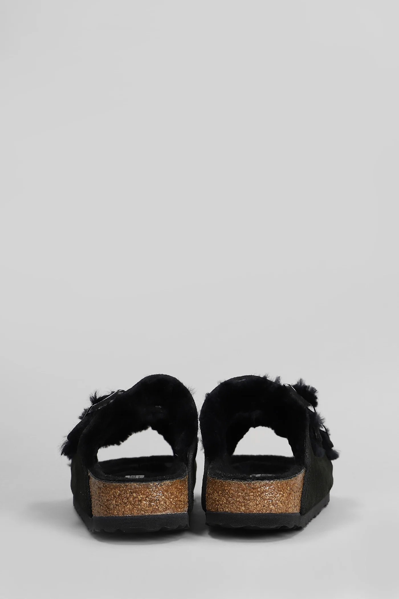 Arizona Shearling Flats in black suede - Image 4