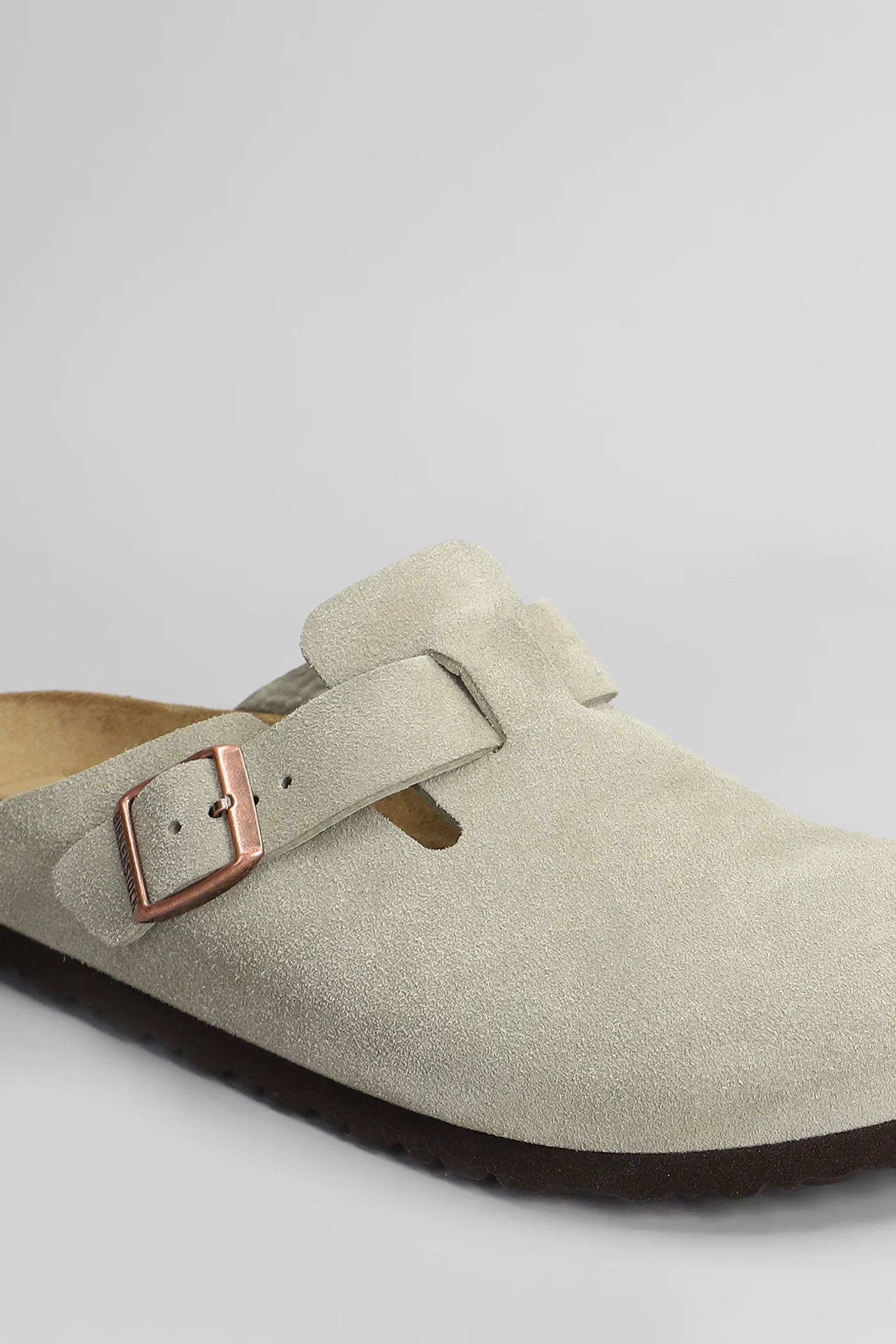 Boston Sfb Slipper-Mule in taupe suede - Image 5