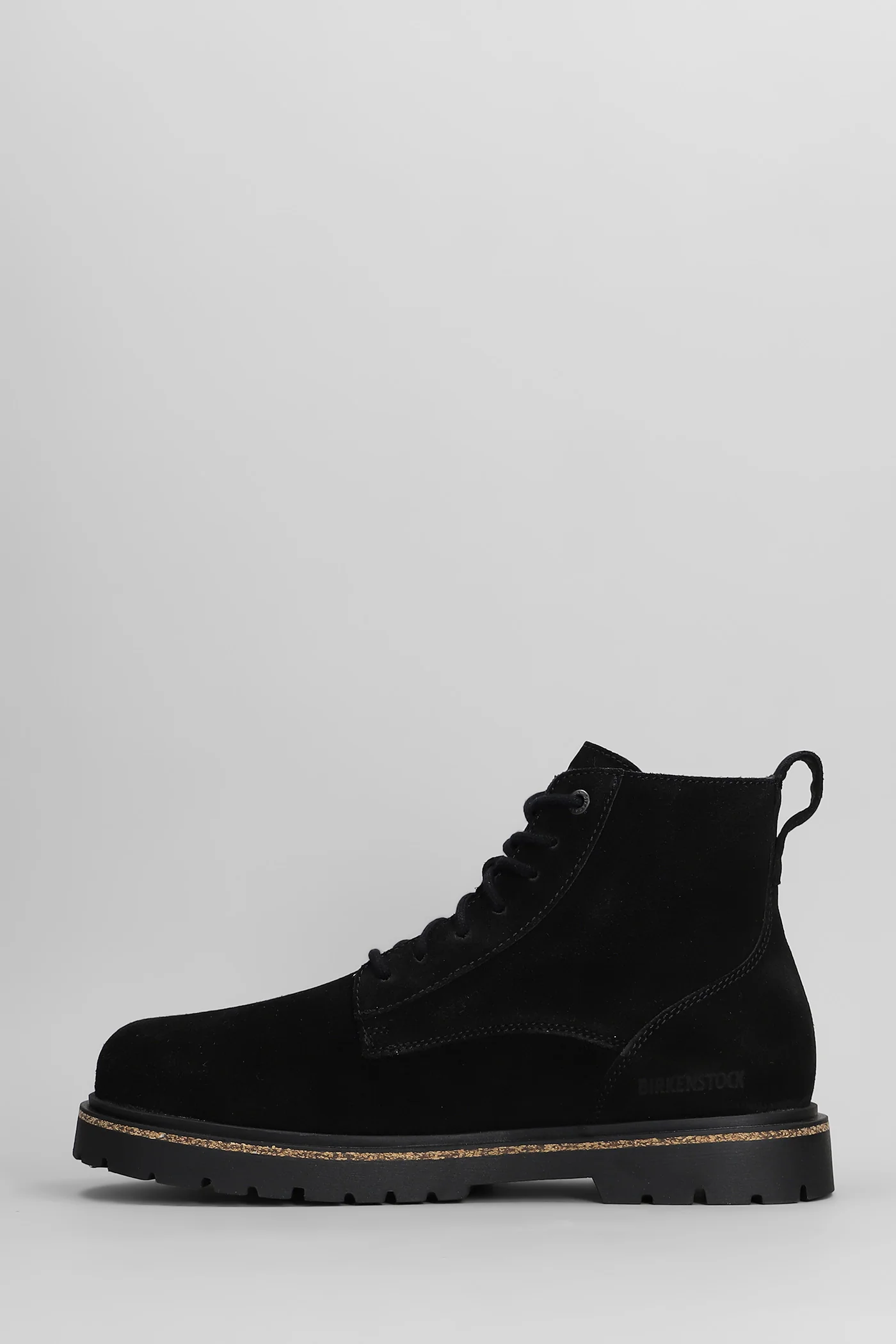 Highwood Lace Mid Combat boots in black suede - Image 3