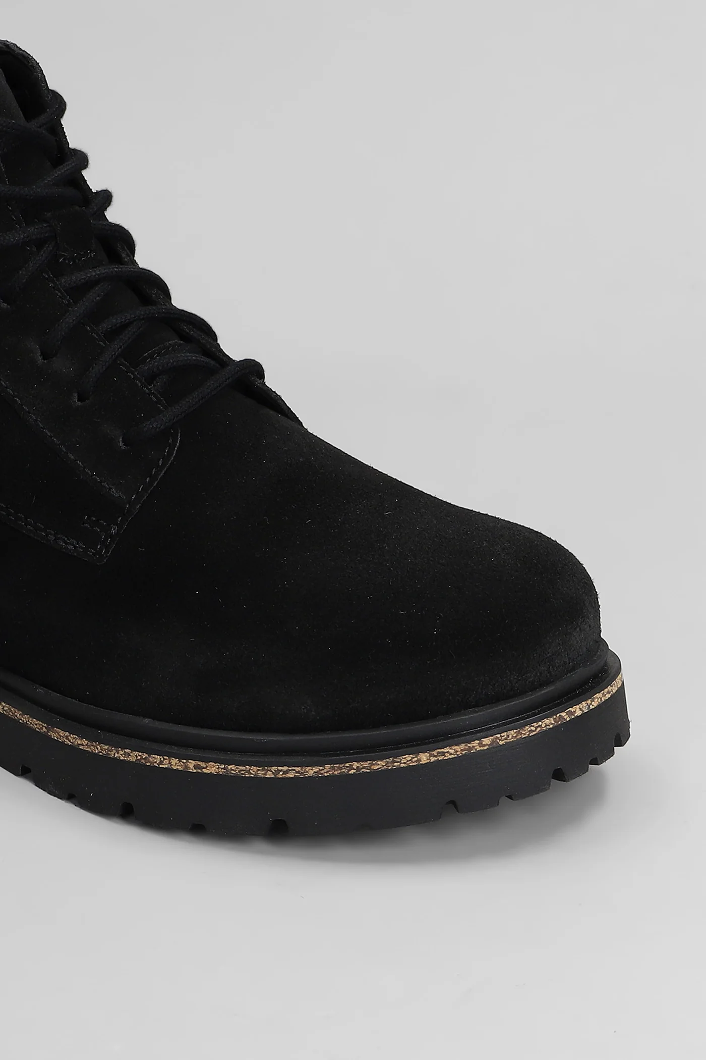 Highwood Lace Mid Combat boots in black suede - Image 5