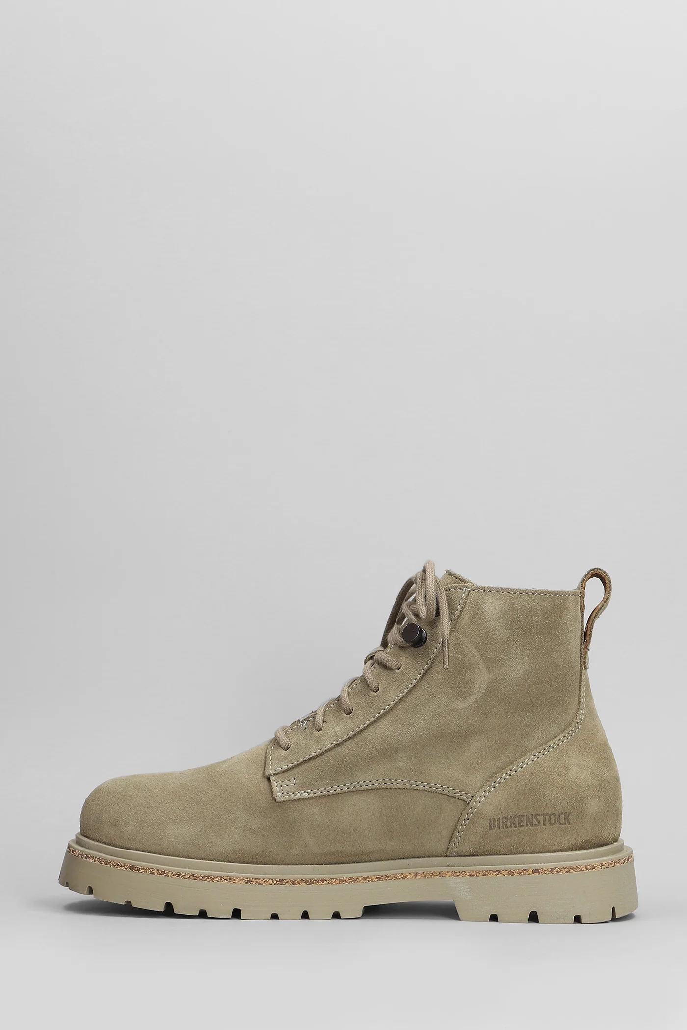 Highwood Lace Mid Combat boots in taupe suede - Image 3