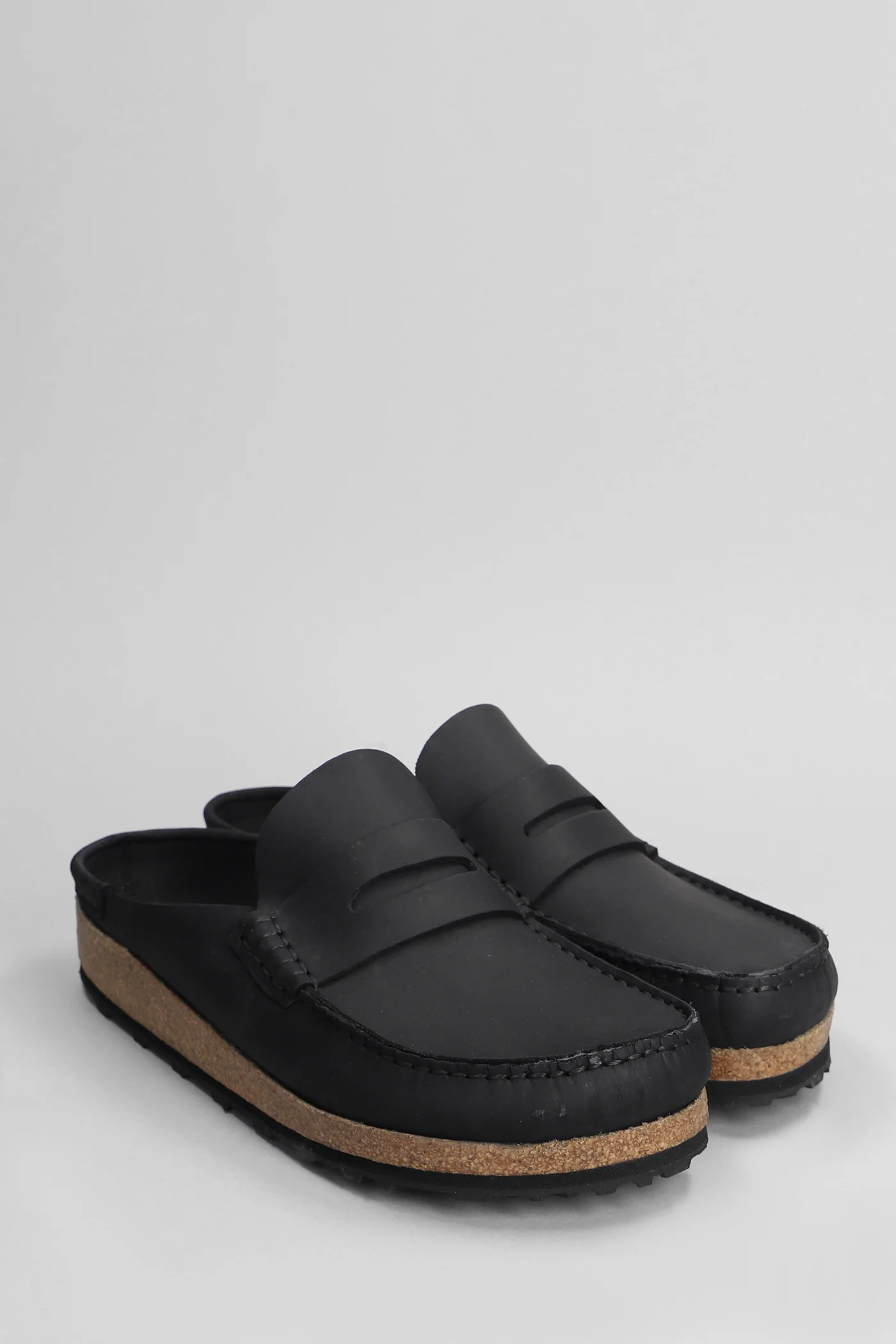 Naples Slipper-Mule in black leather - Image 2