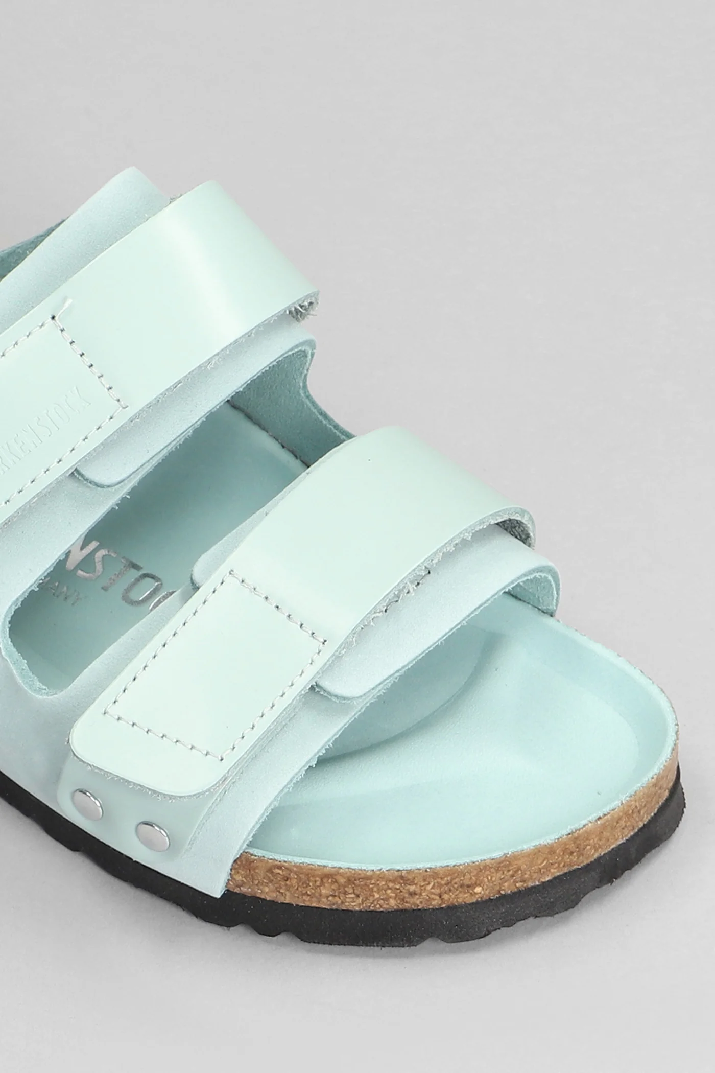Uji Flats in green suede and leather - Image 5