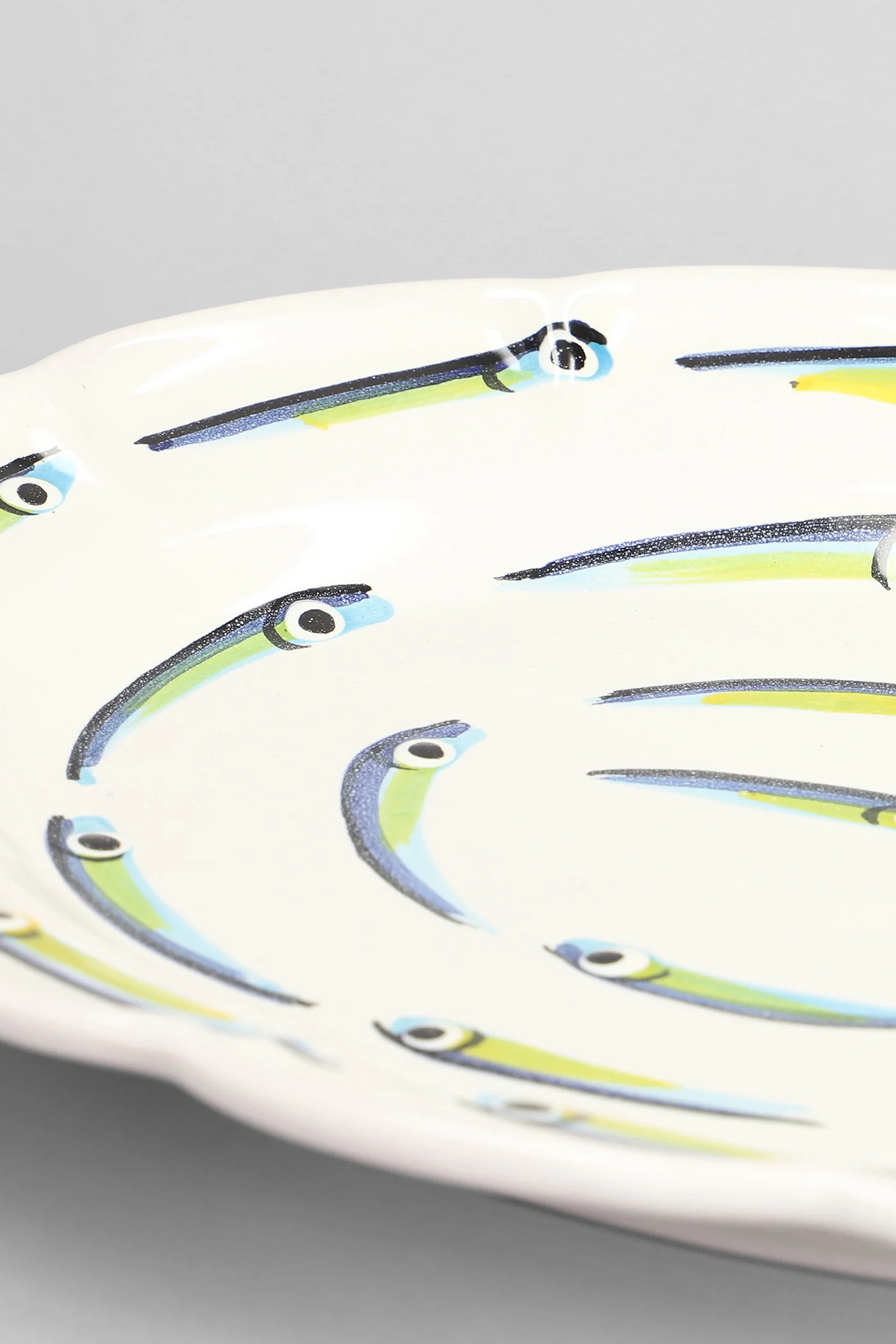 Piatto Ovale Alici White 37 cm Plate in white ceramic - Image 2