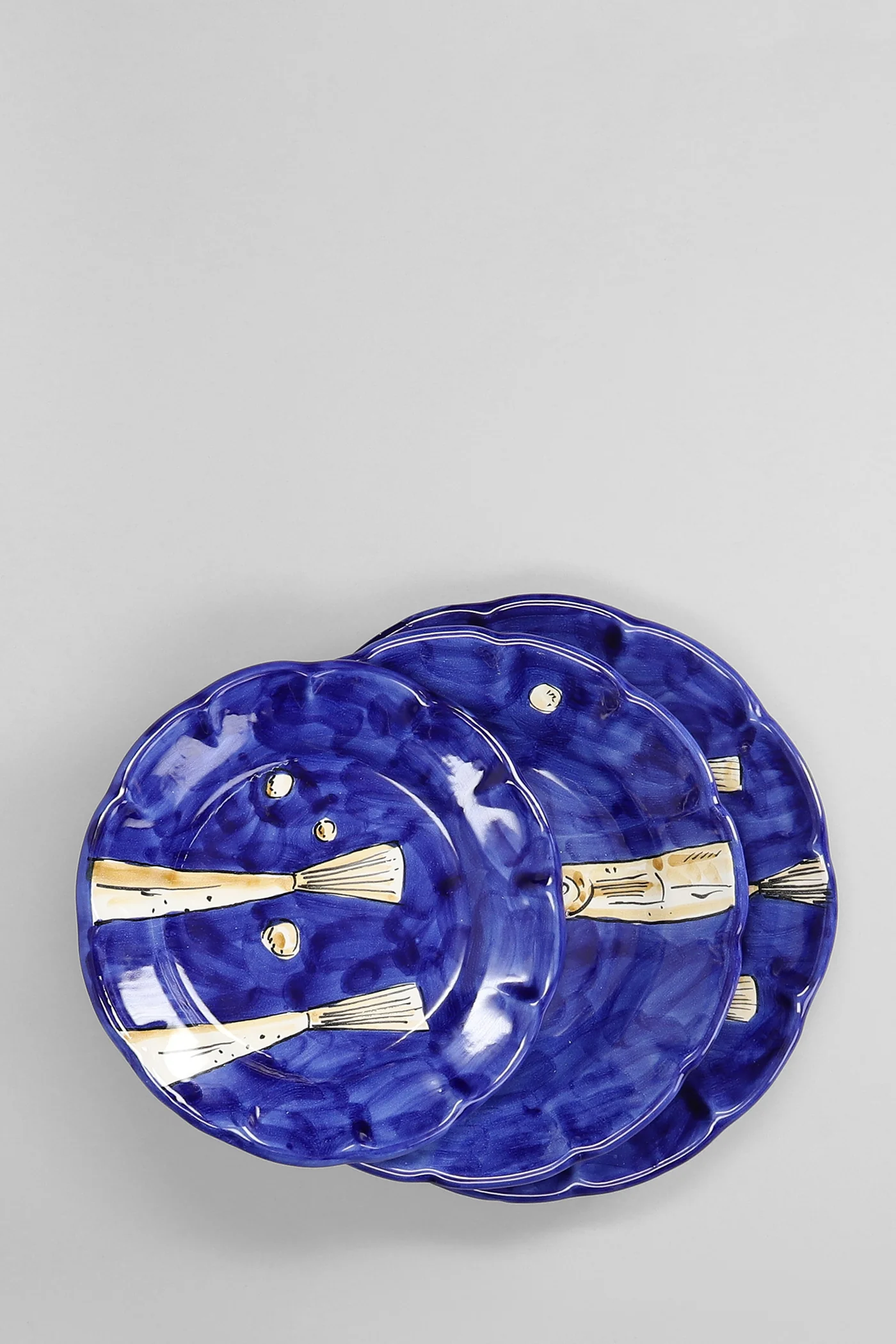 Sea Collection Set 3 Alici blu in blue ceramic - Image 4
