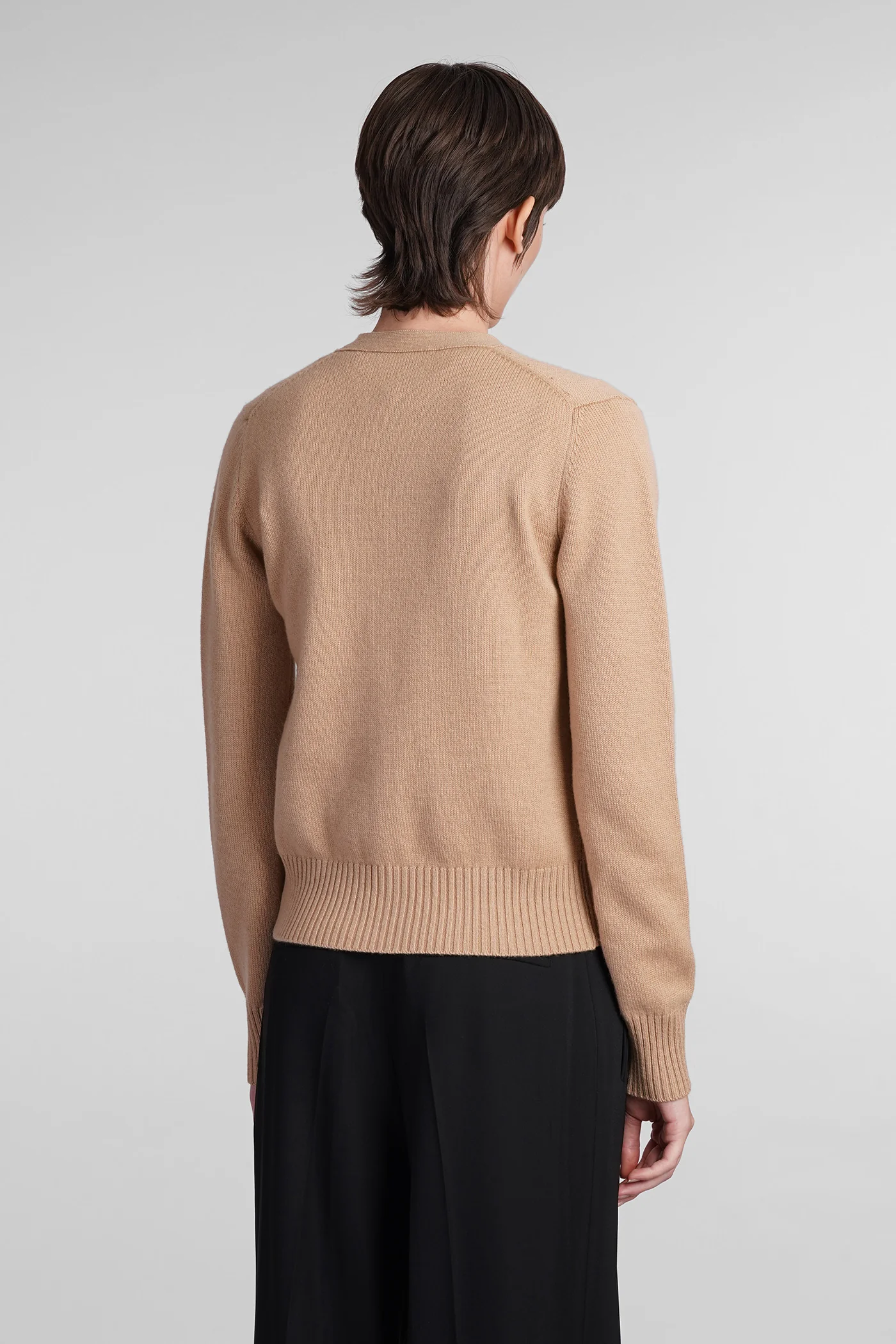 Cardigan in beige wool - Image 3