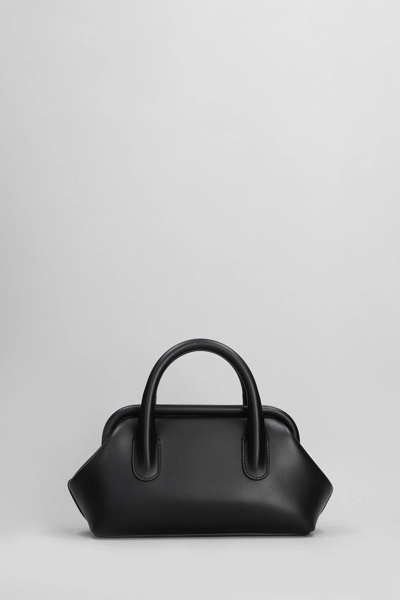 Hand bag in black leather - Image 3