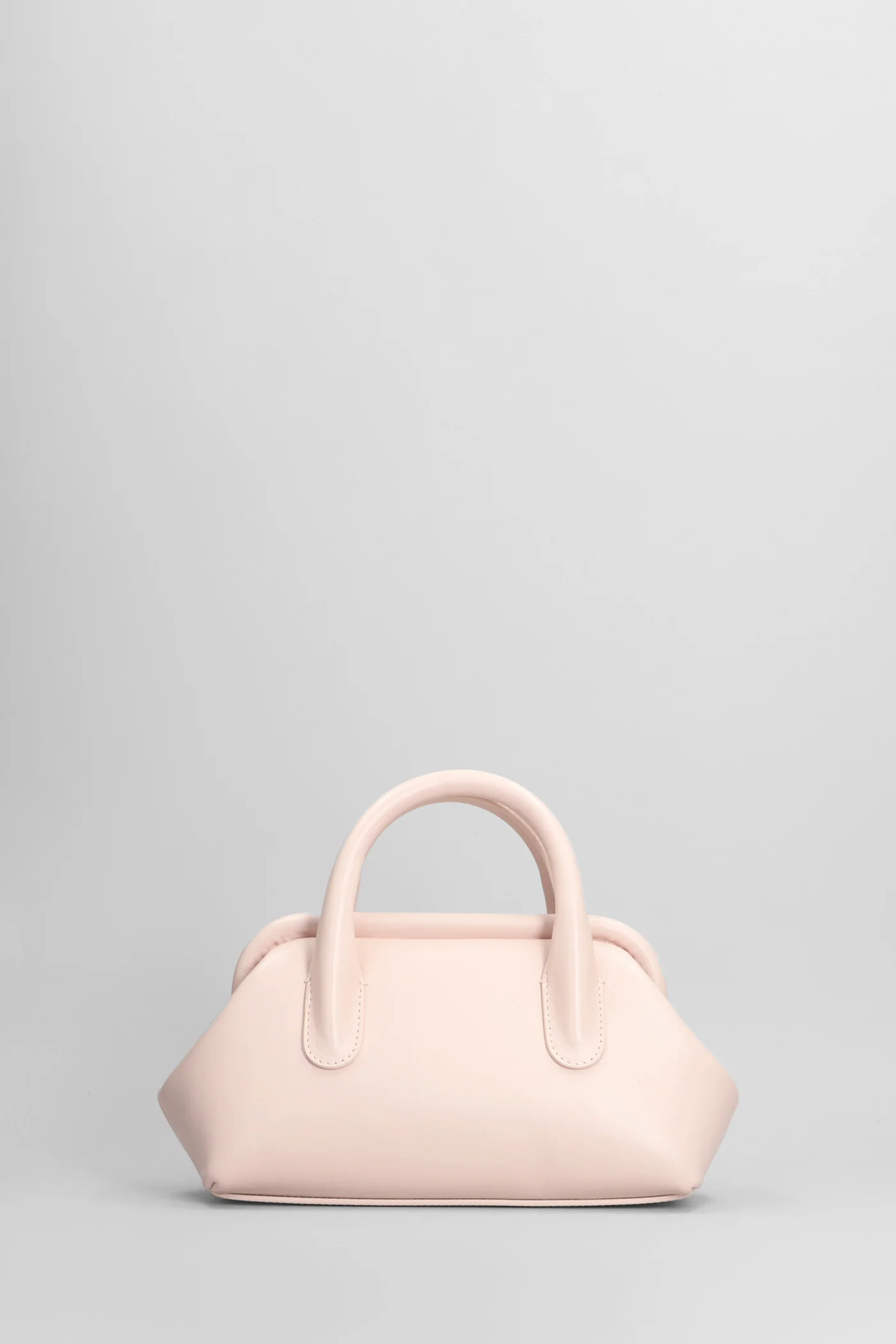 Hand bag in rose-pink leather - Image 3