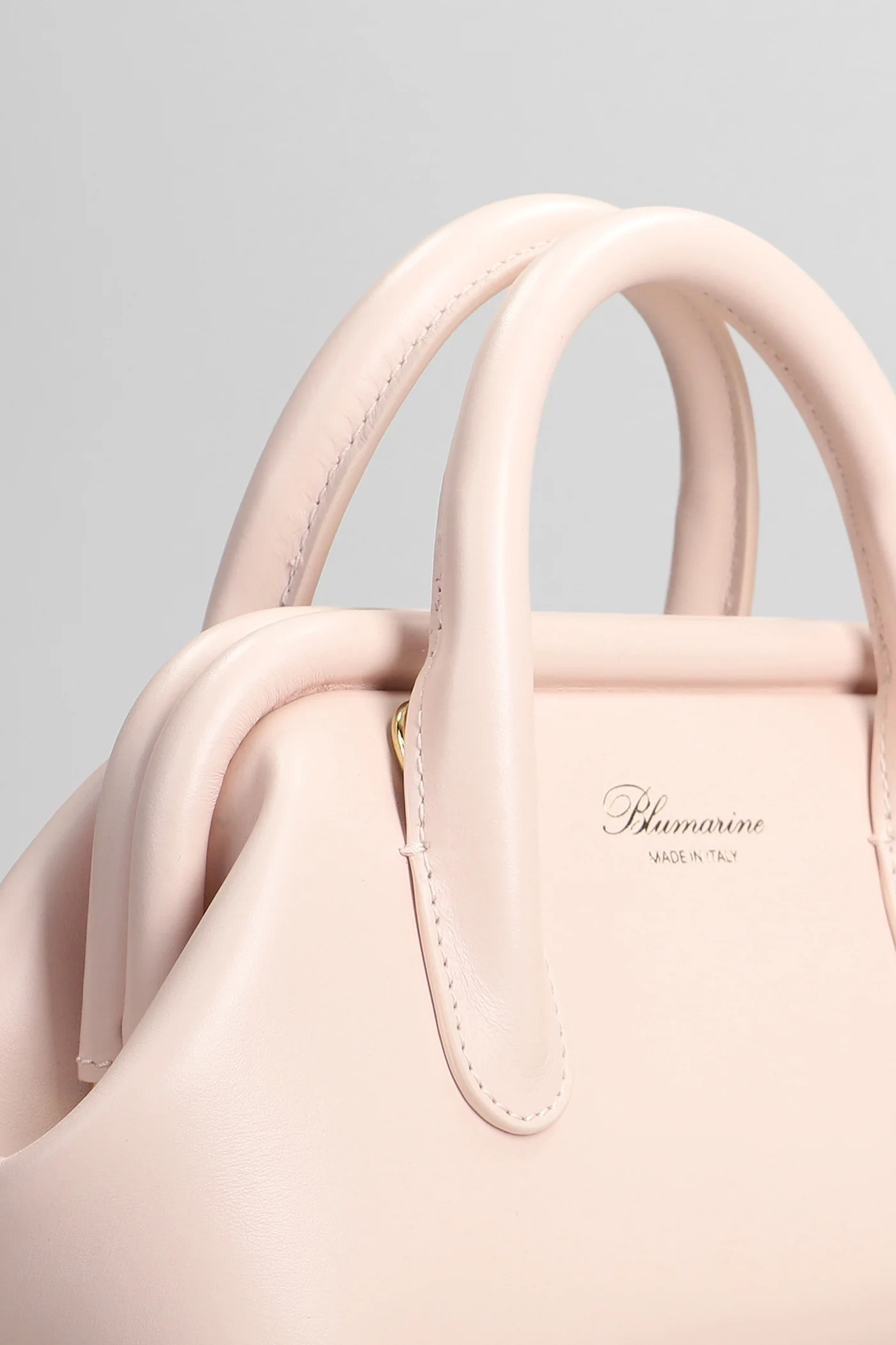 Hand bag in rose-pink leather - Image 4