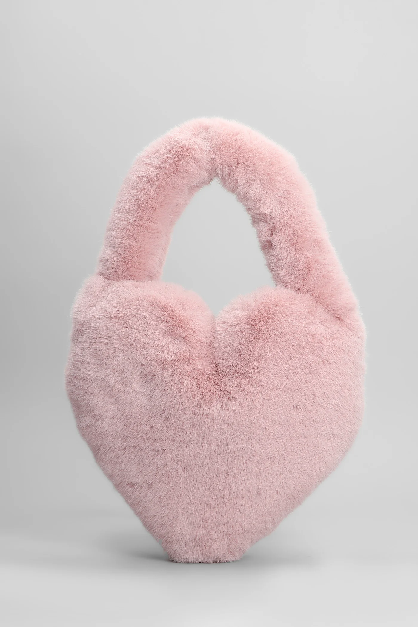 Hand bag in rose-pink polyester - Image 3