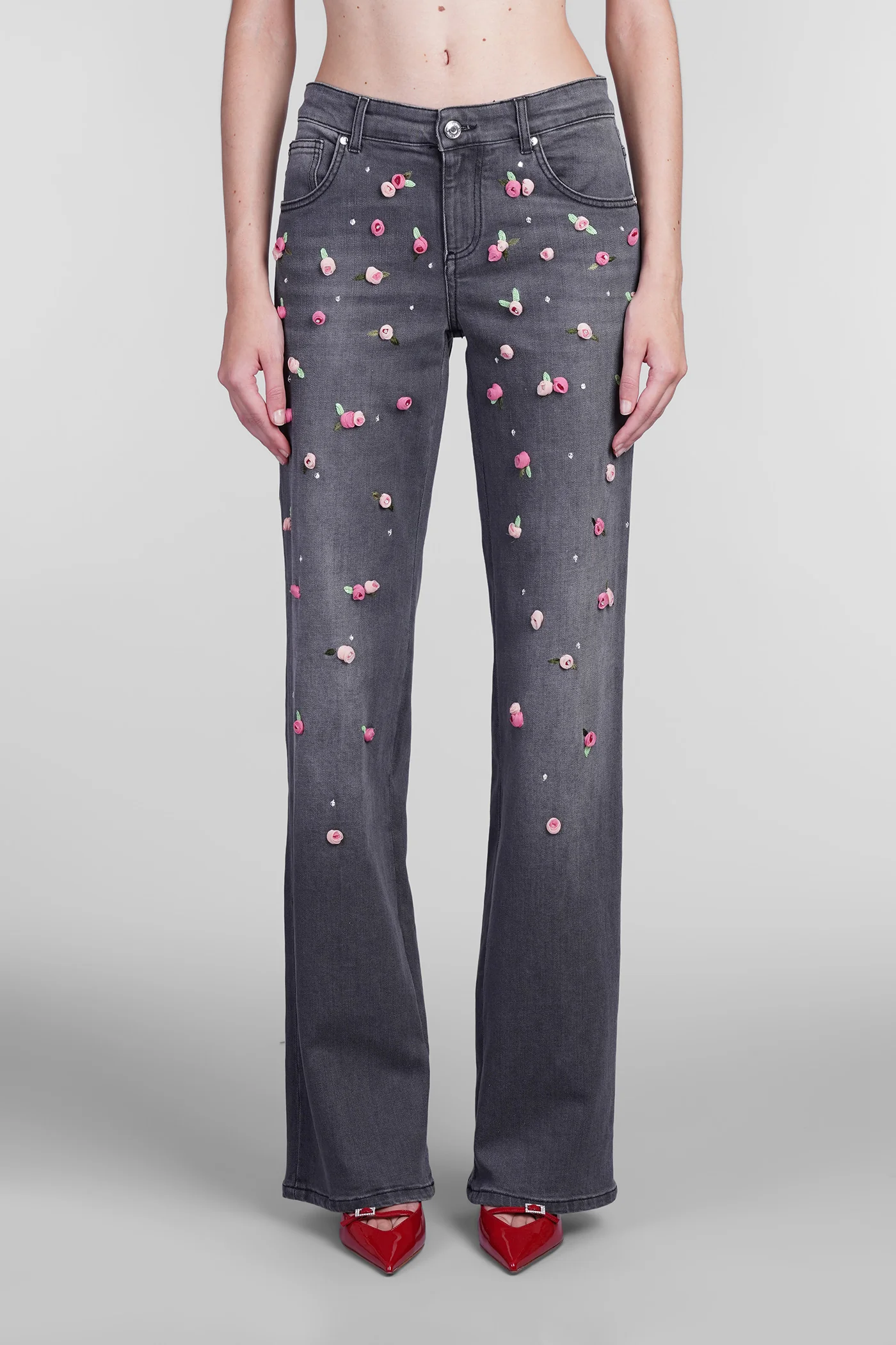 Jeans in grey cotton