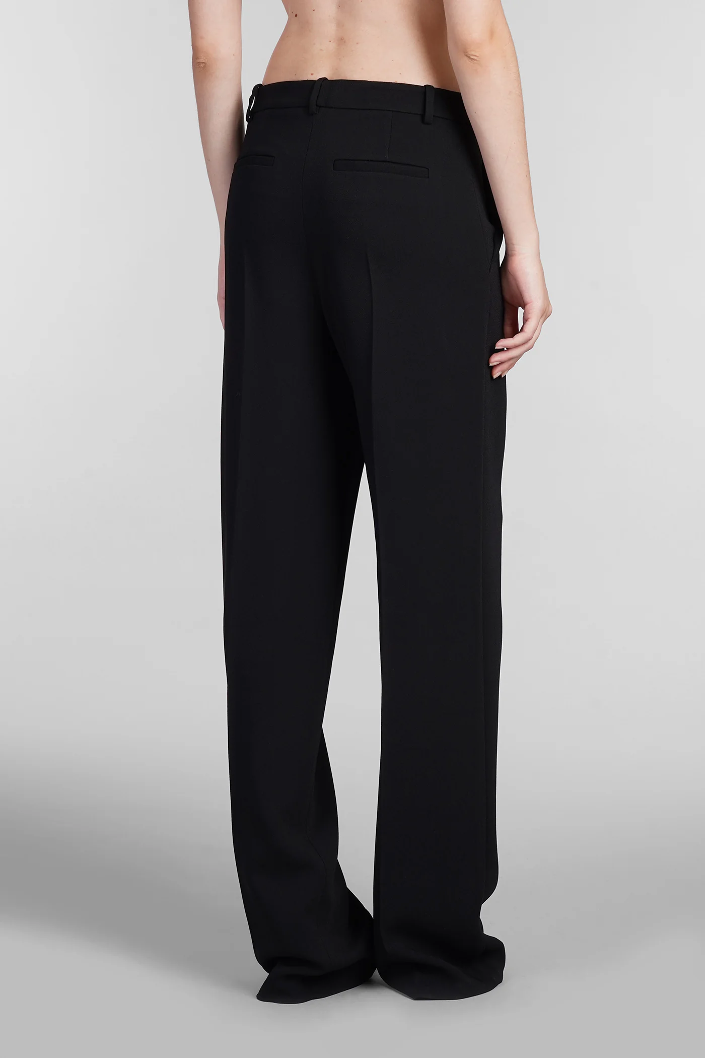 Pants in black viscose - Image 3