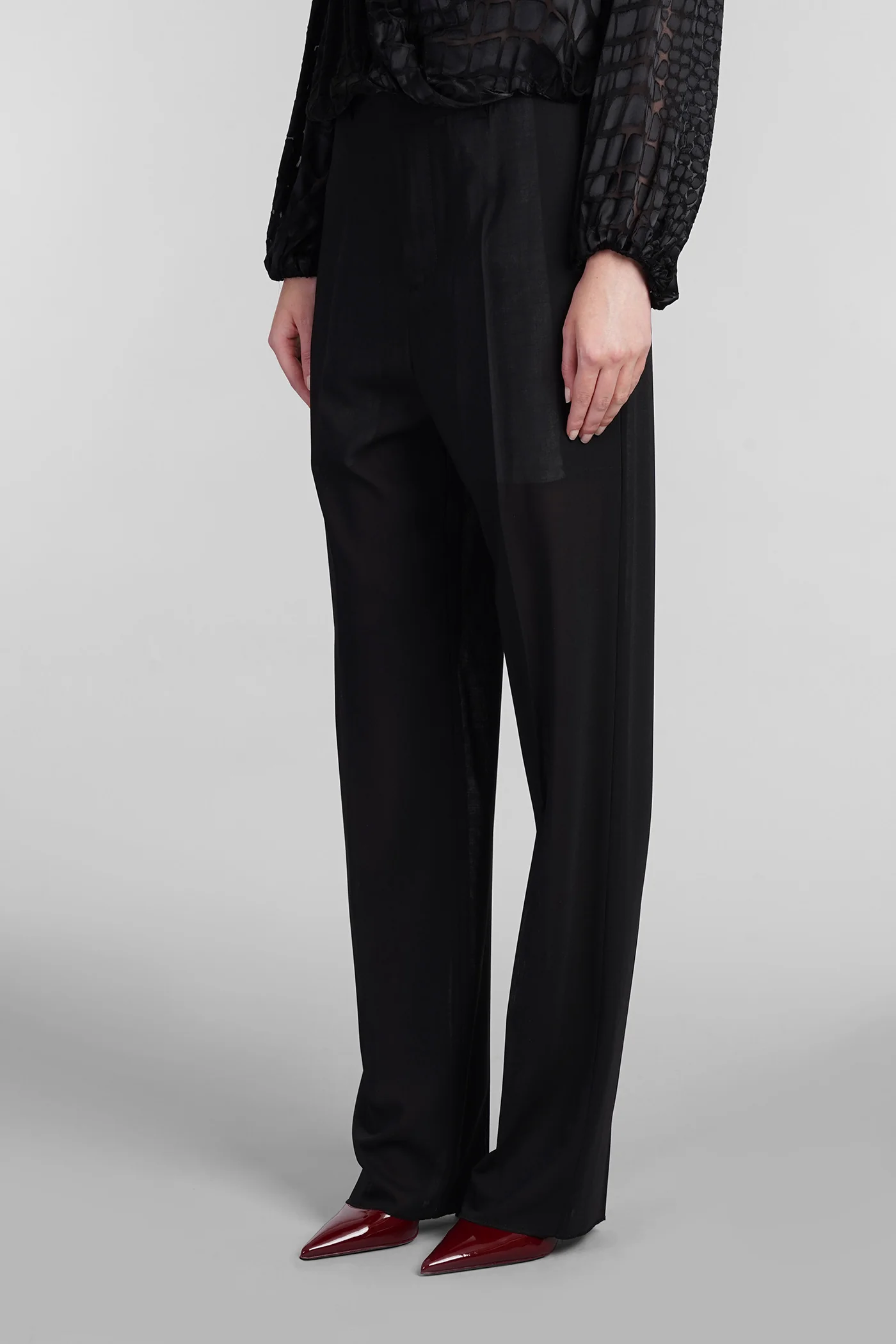 Pants in black wool - Image 4