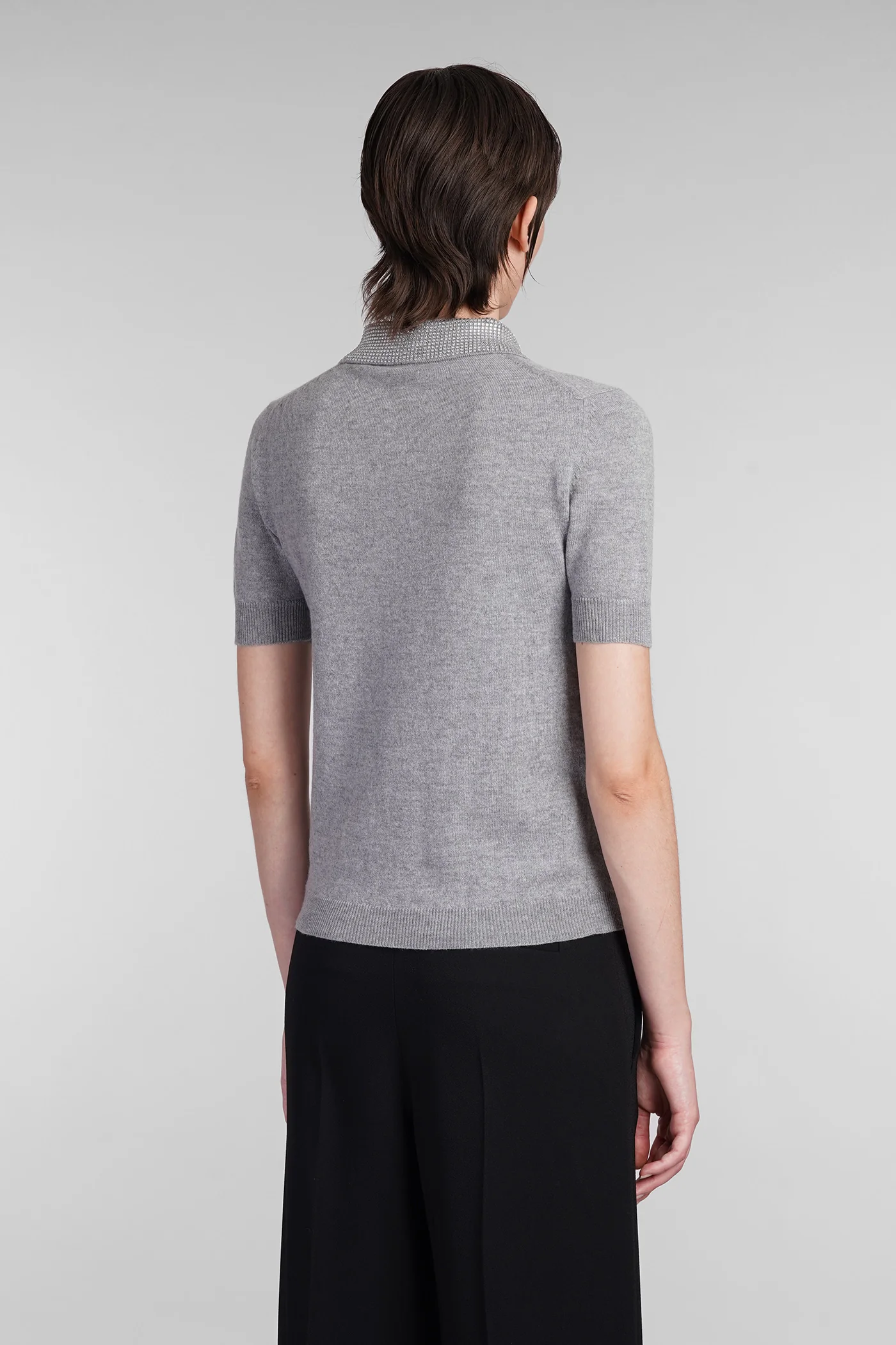 Polo in grey wool - Image 3