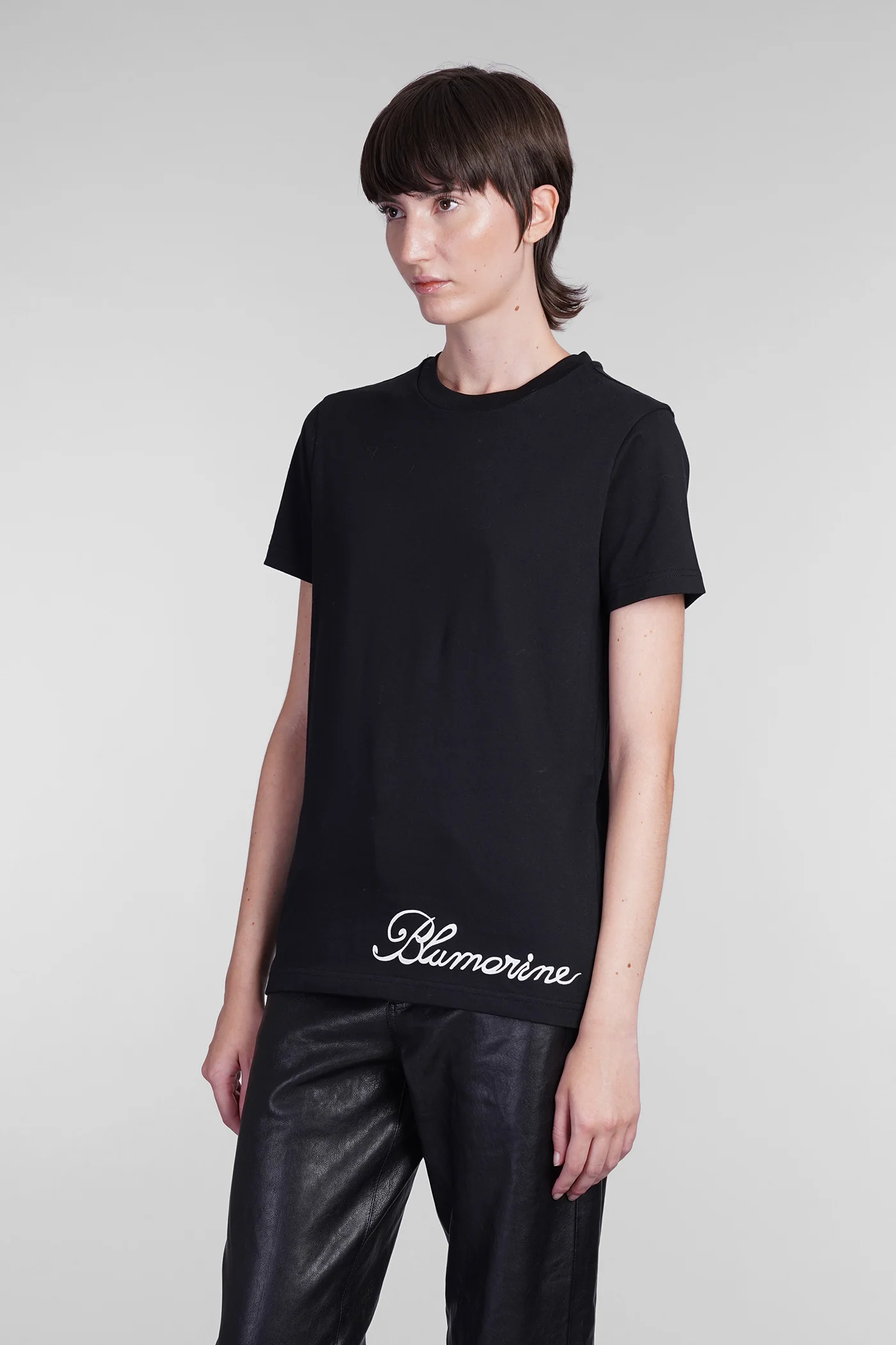 T-Shirt in black cotton - Image 4