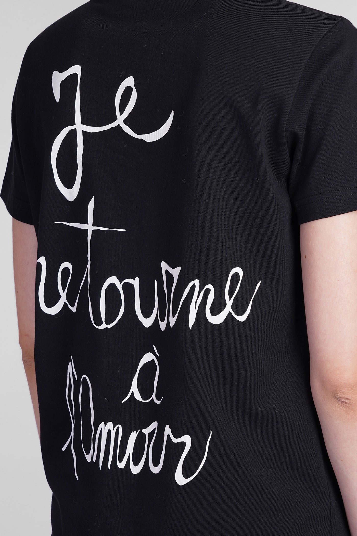 T-Shirt in black cotton - Image 5