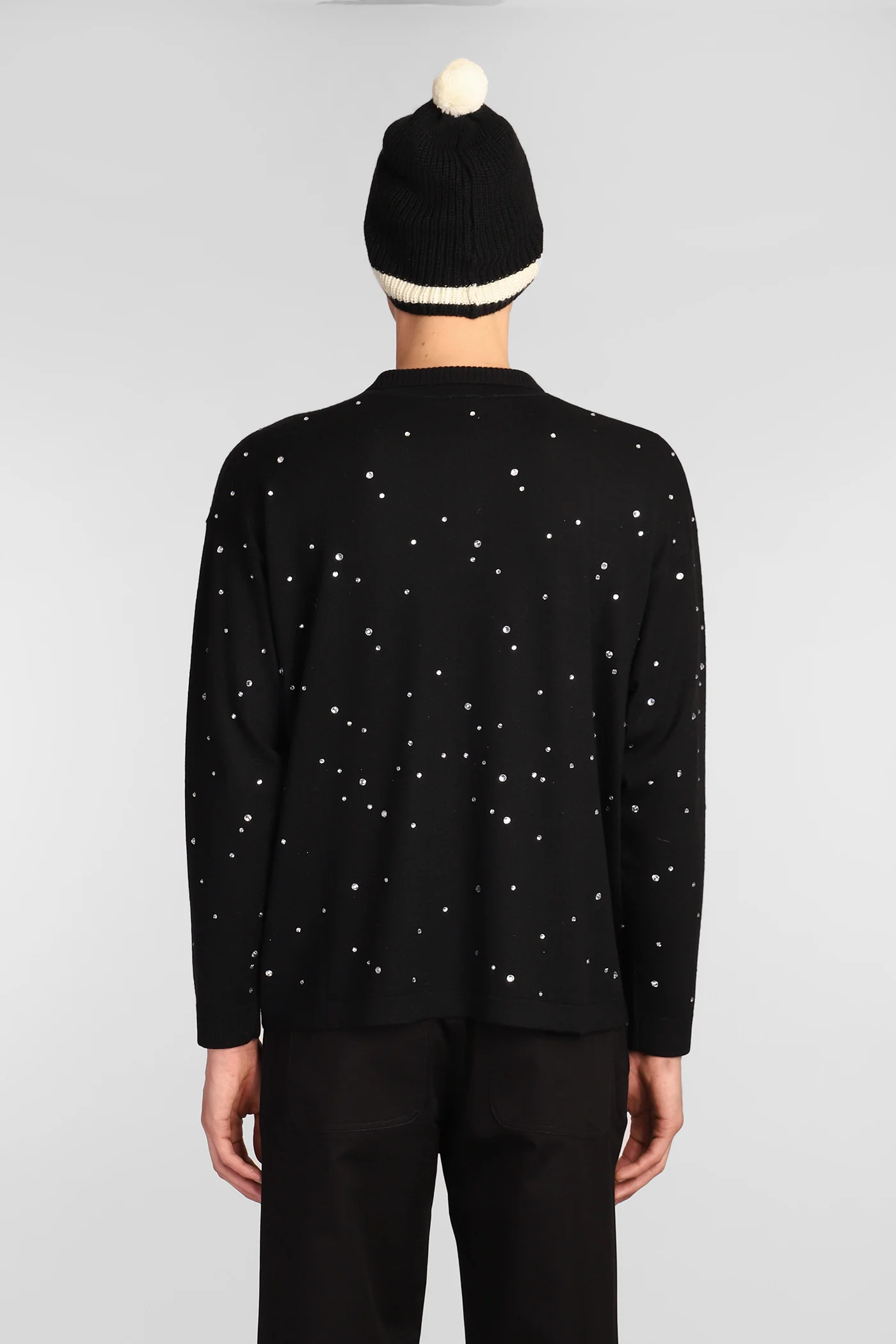 Polo in black wool - Image 3