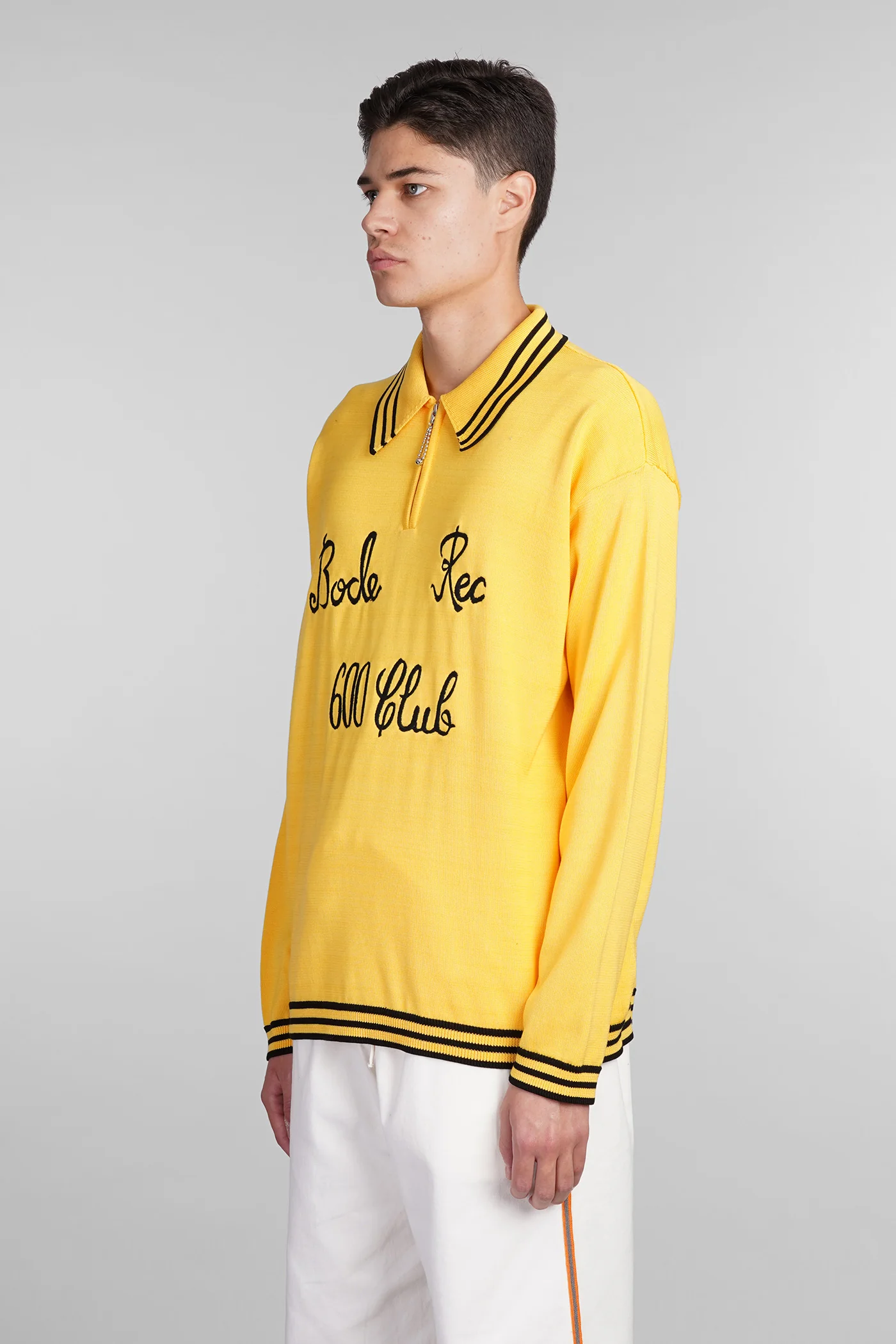 Polo in yellow cotton - Image 4
