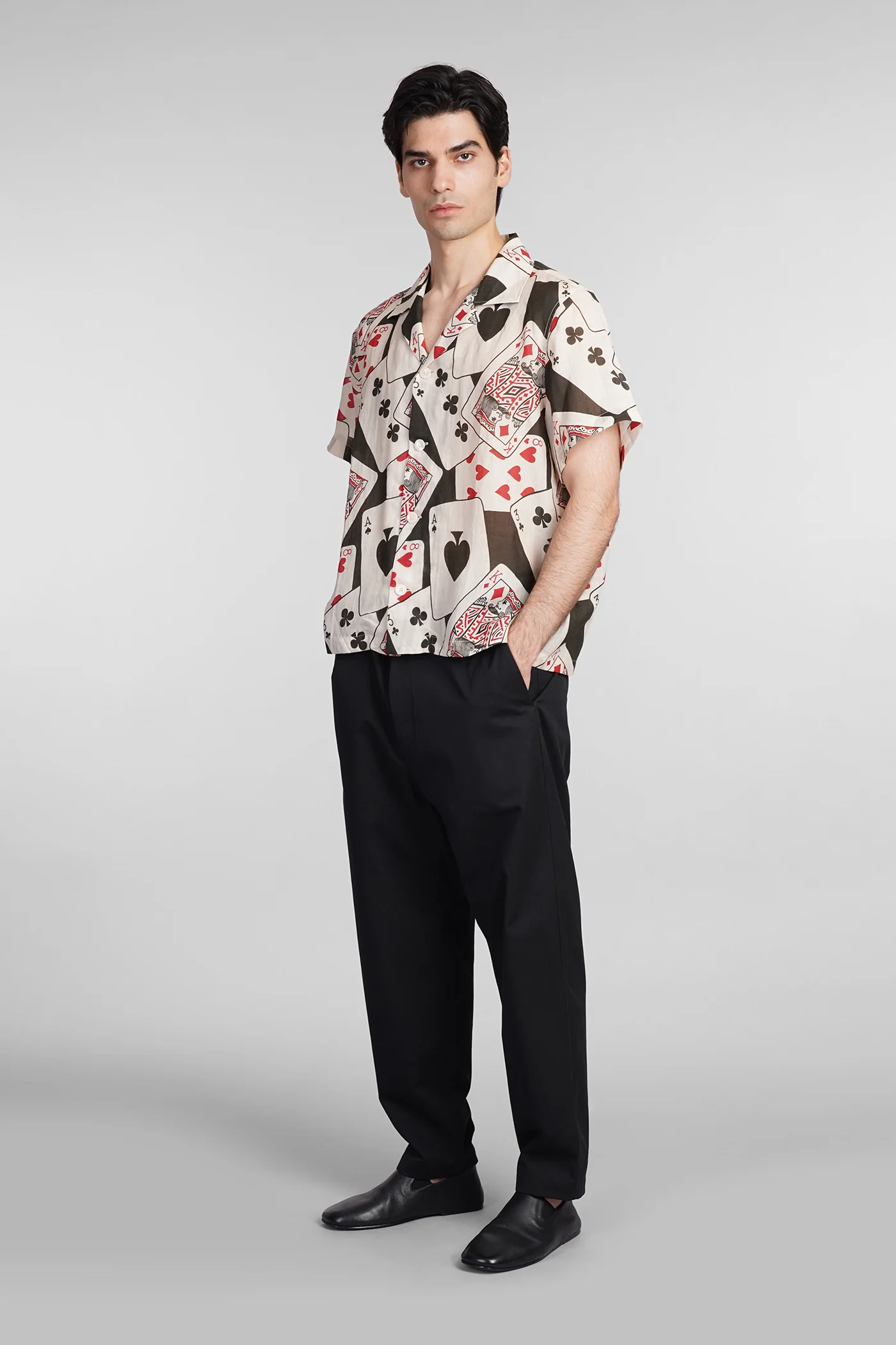 Shirt in beige ramie - Image 2