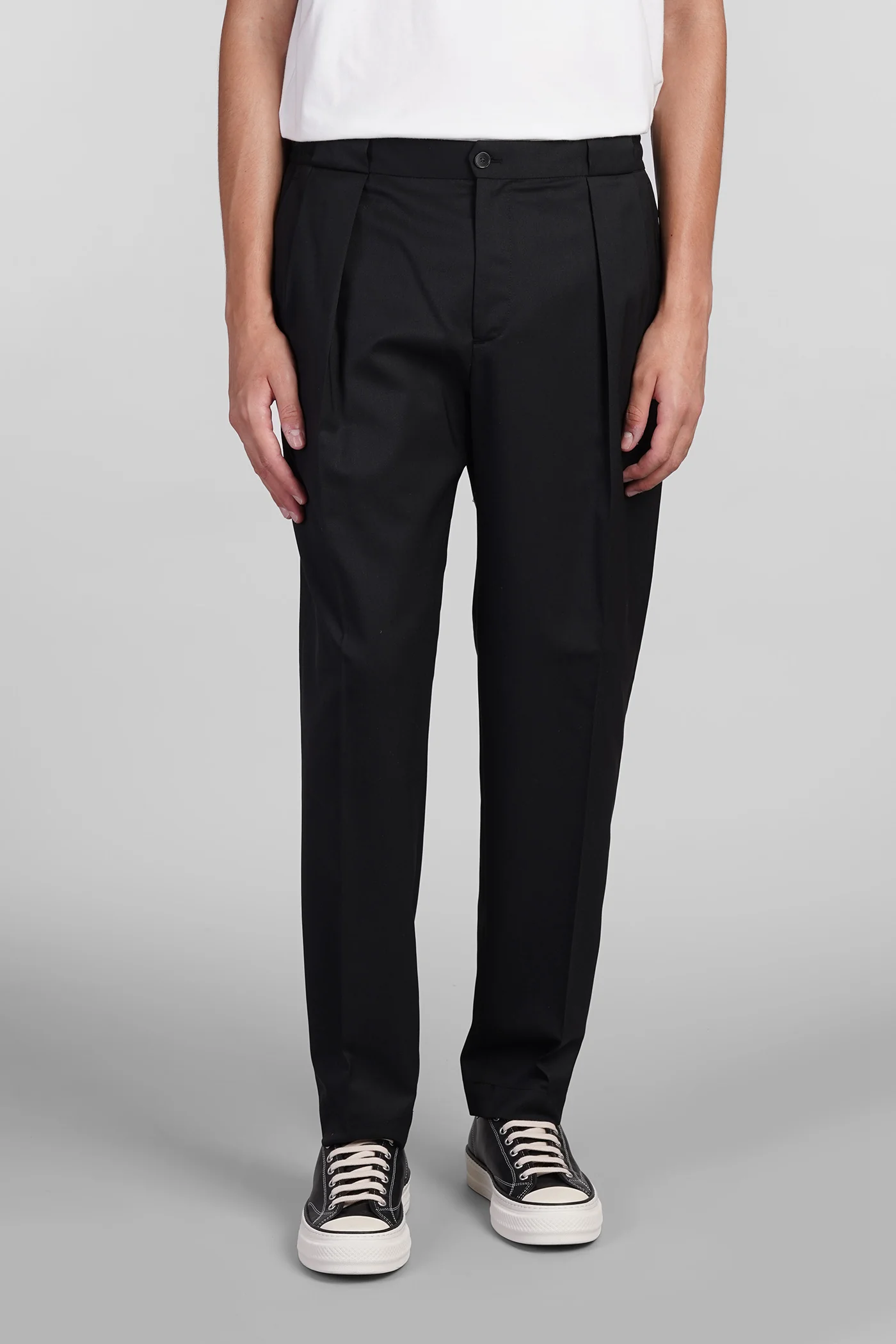 Portobellos Pants in black wool