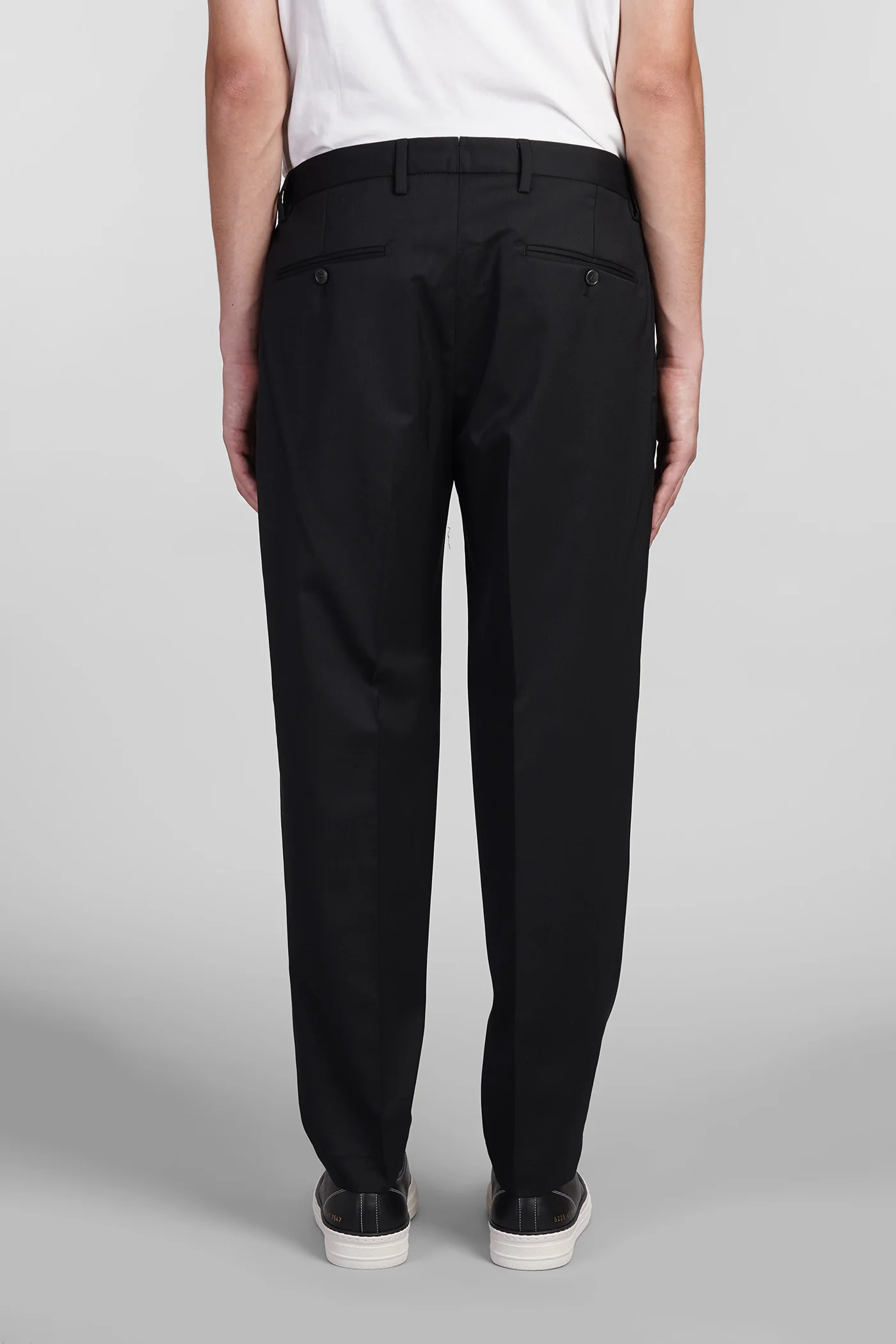 Portobellos Pants in black wool - Image 3