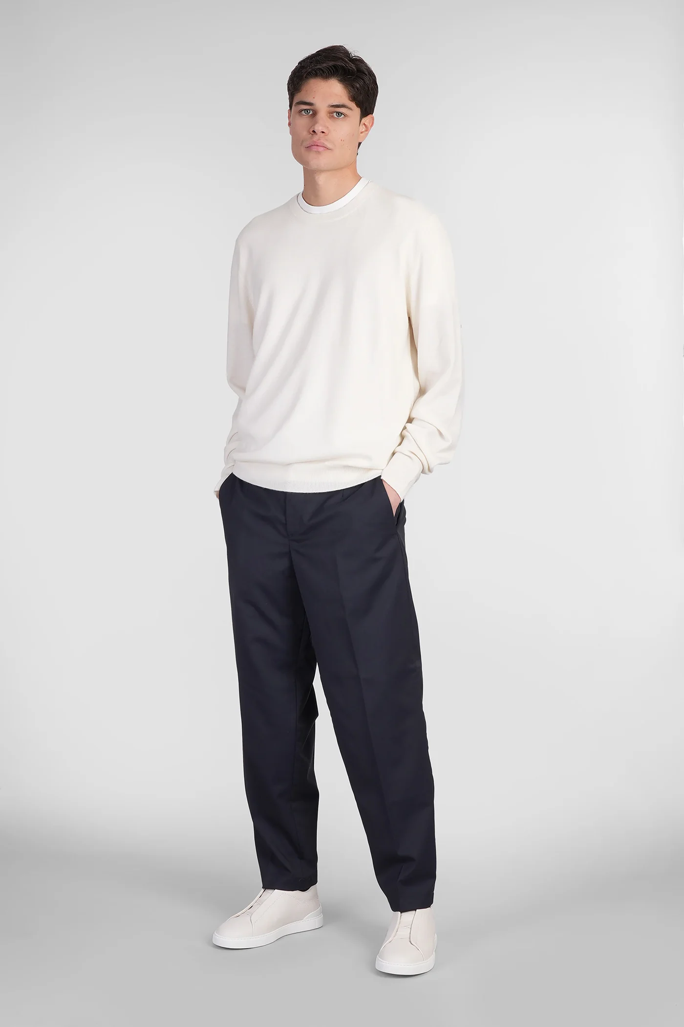 Portofinos Pants in blue wool - Image 12