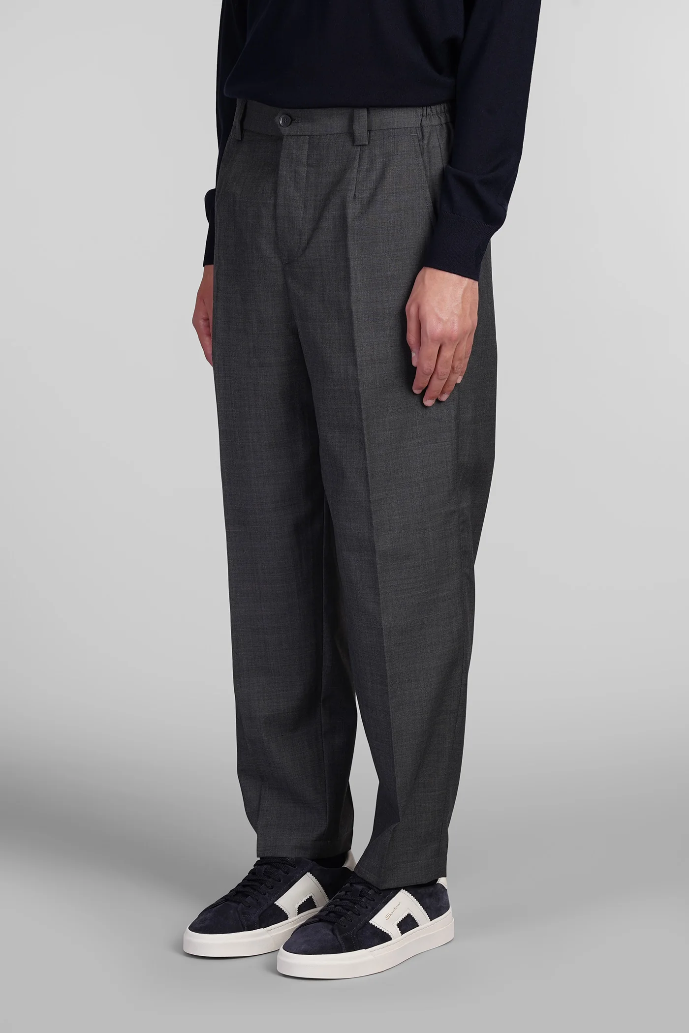 Portofinos Pants in grey cotton - Image 4