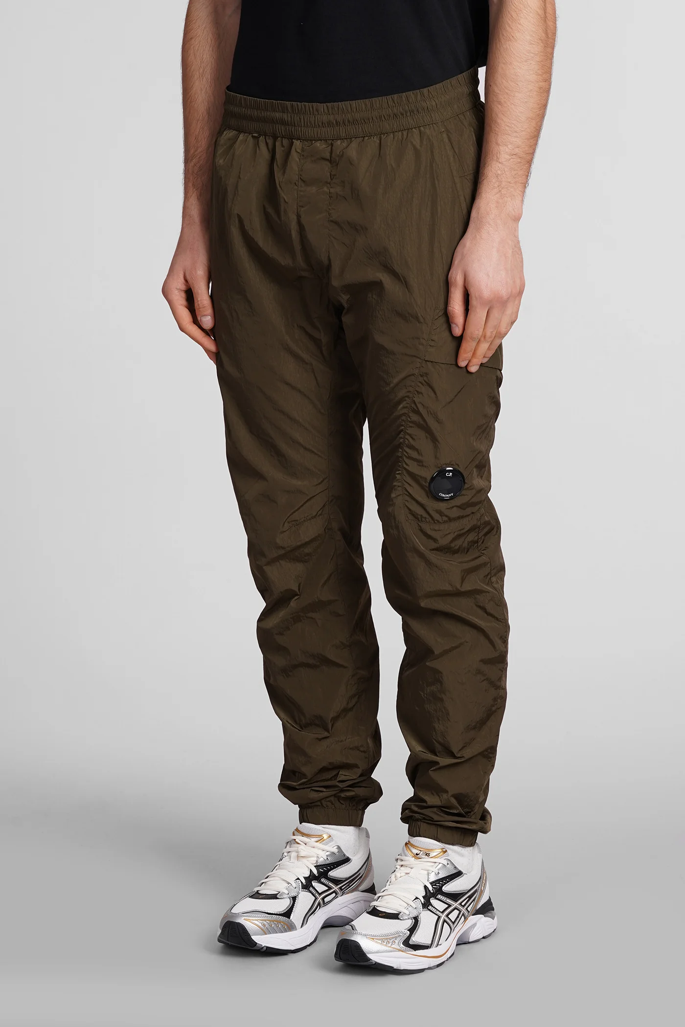 Chrome r Pants in khaki polyamide - Image 4