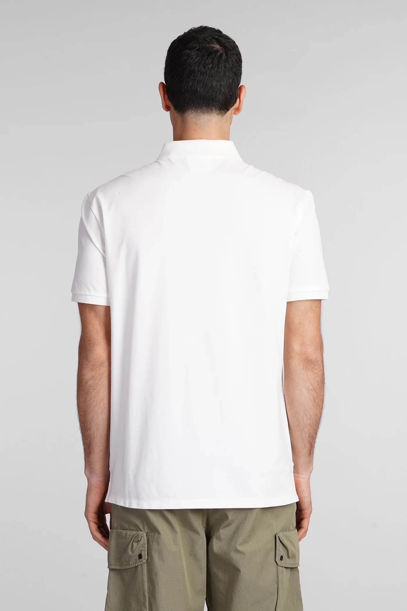 Polo in white cotton - Image 3