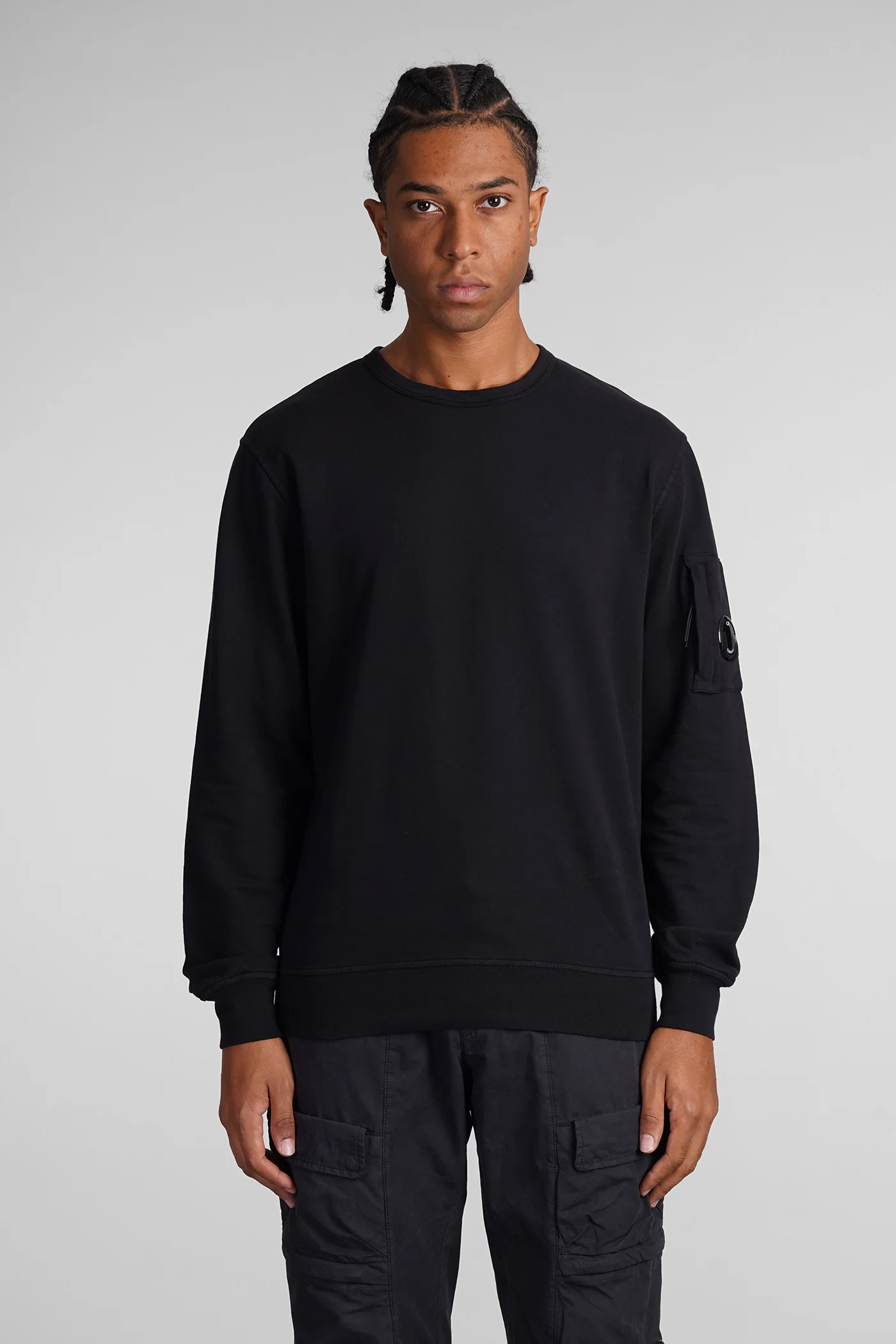 Sweatshirt in black cotton